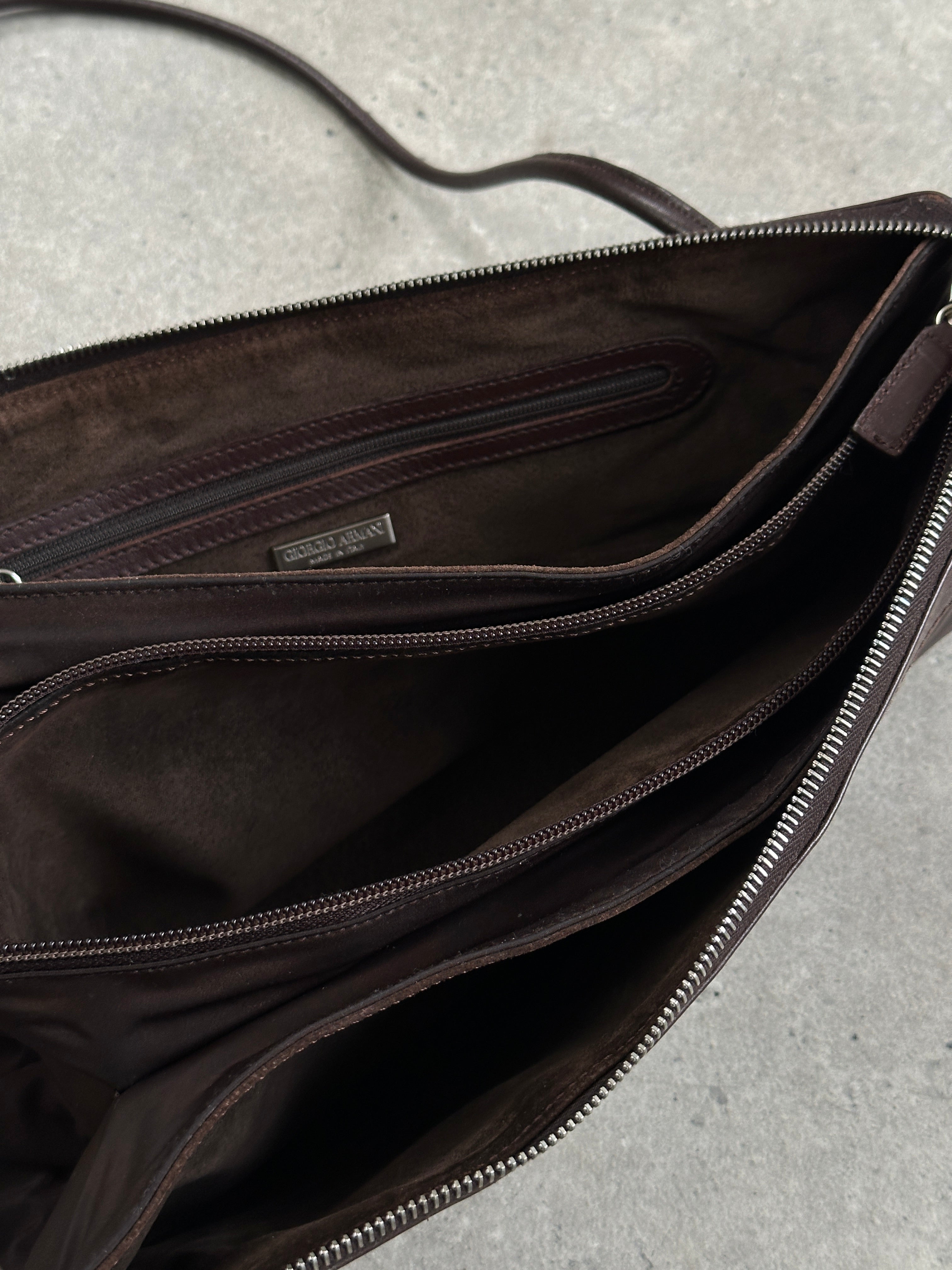 Giorgio Armani 1990s Leather Minimal Shoulder Bag