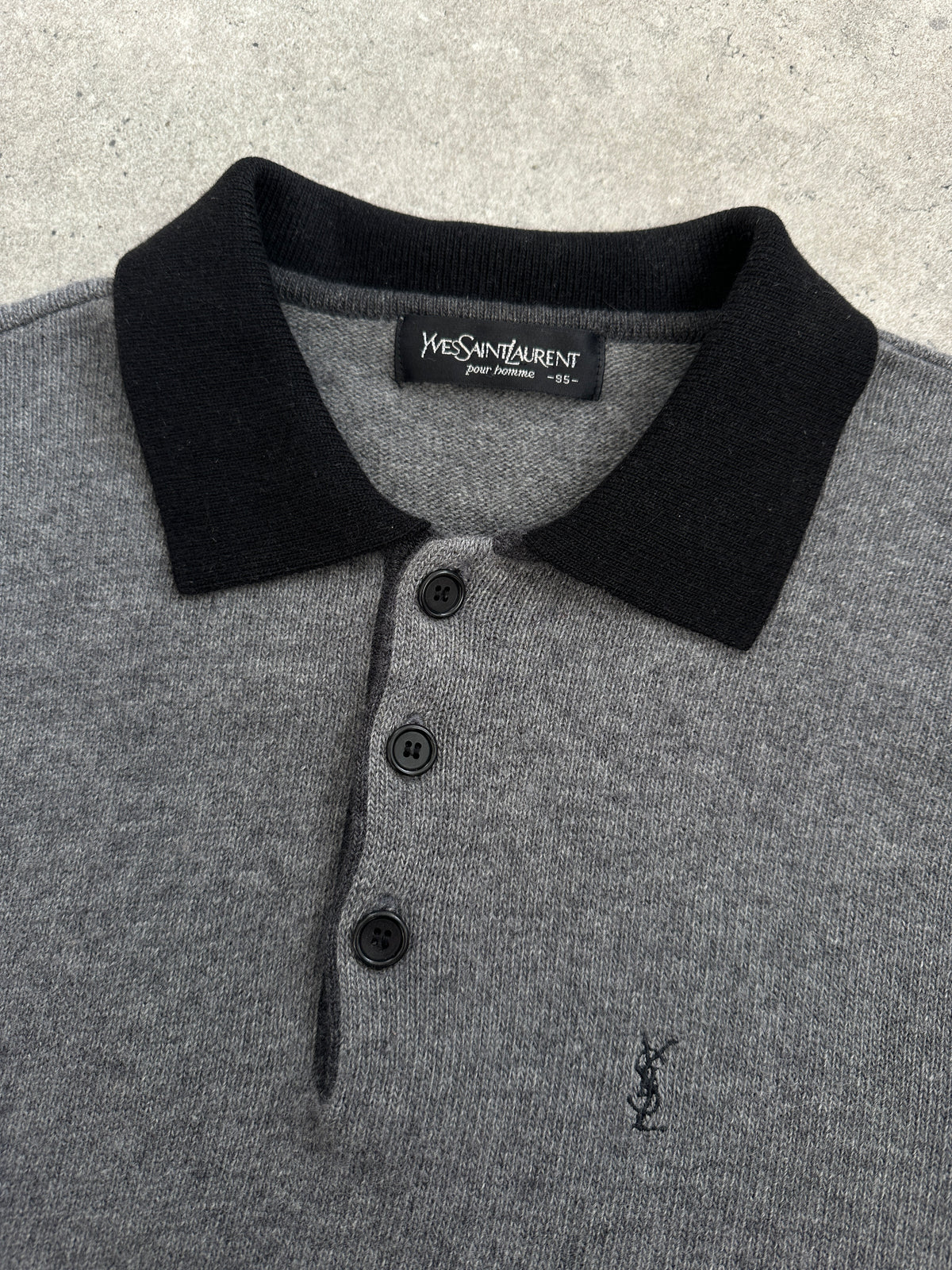 Yves Saint Laurent 1990s Wool Polo Jumper - S-M