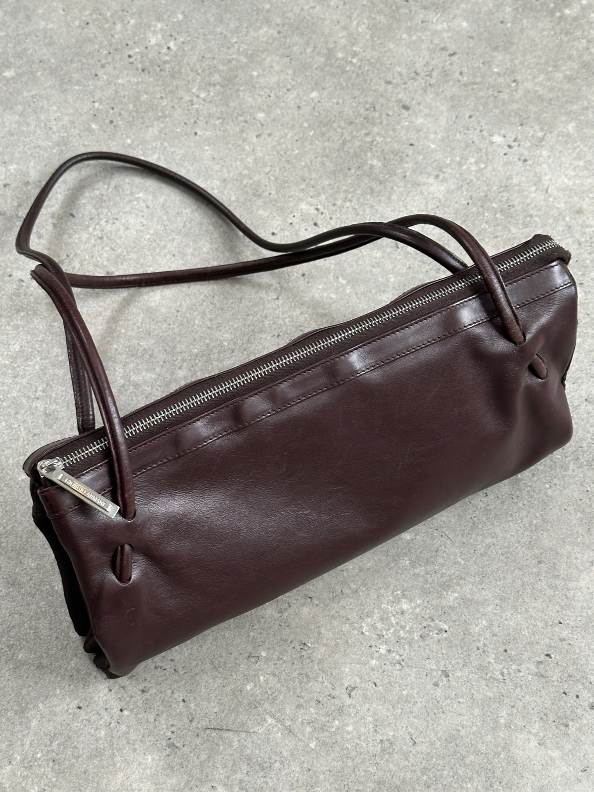 Giorgio Armani 1990s Leather Minimal Shoulder Bag