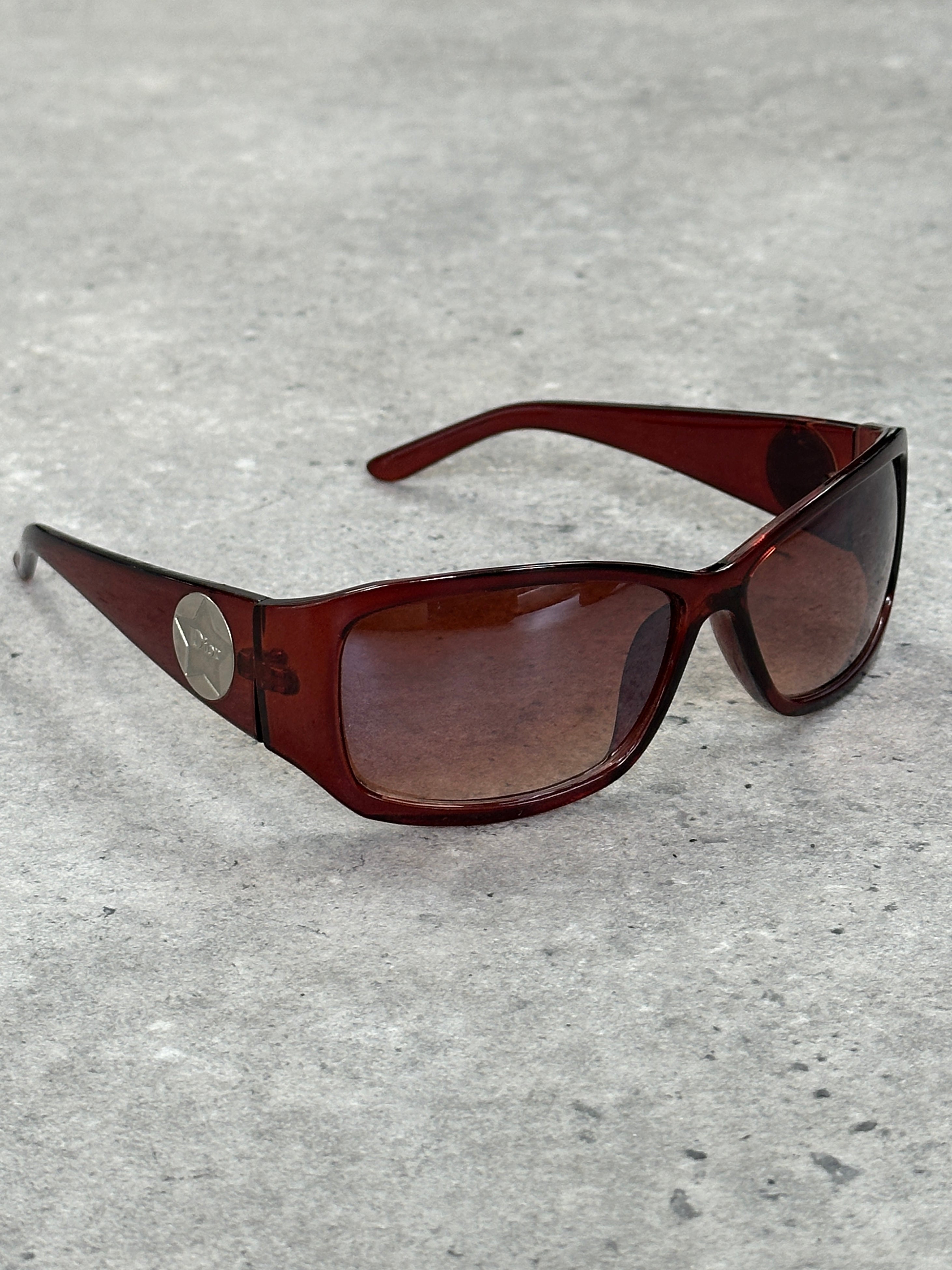 Christian Dior 1990s Star Square Logo Sunglasses