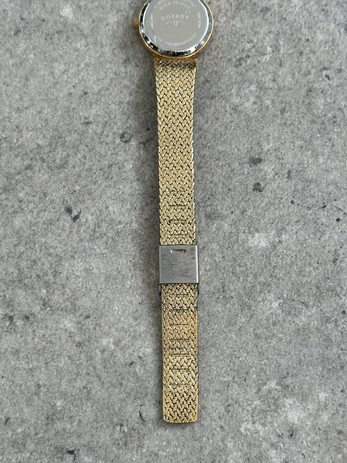 Rotary 1980s Gold Plated Quartz Bracelet Logo Watch