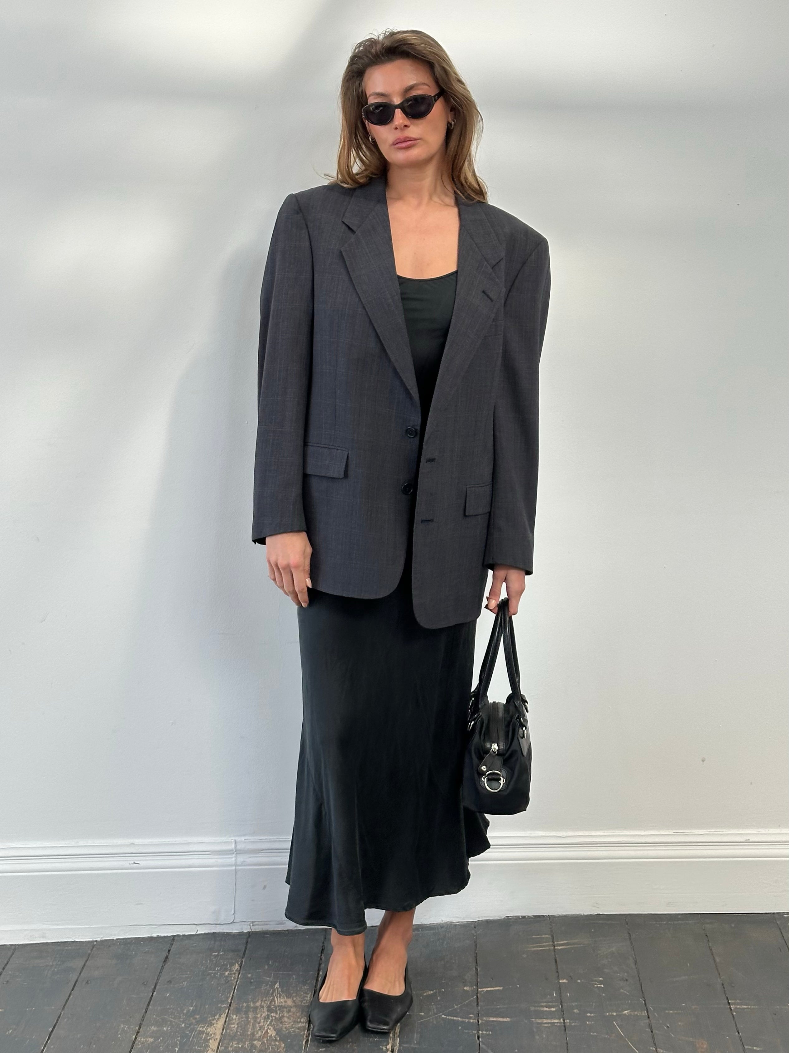 Christian Dior 1980s Check Single Breasted Blazer - XL