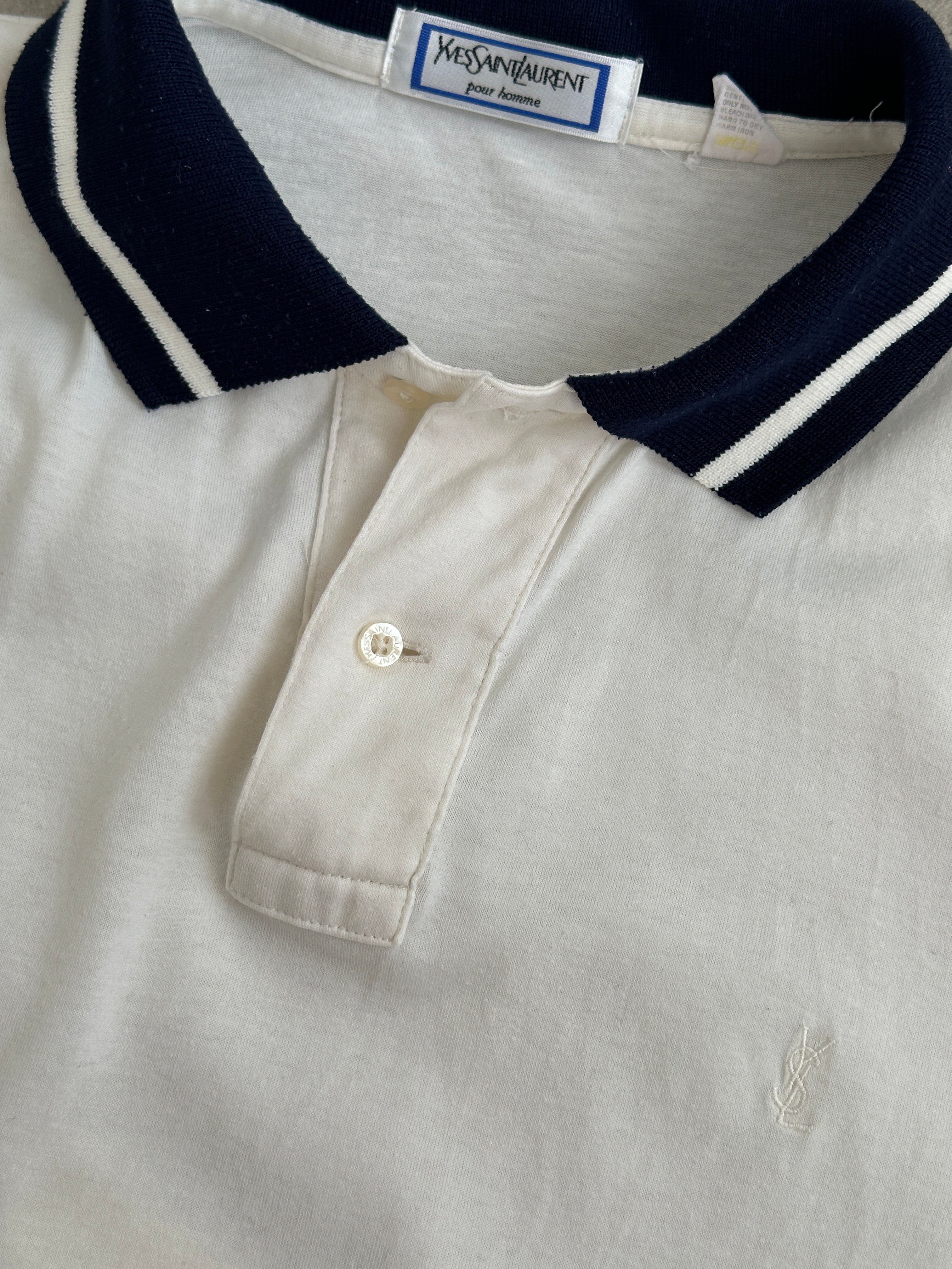 Yves Saint Laurent Pour Homme 1990s Striped Polo - L