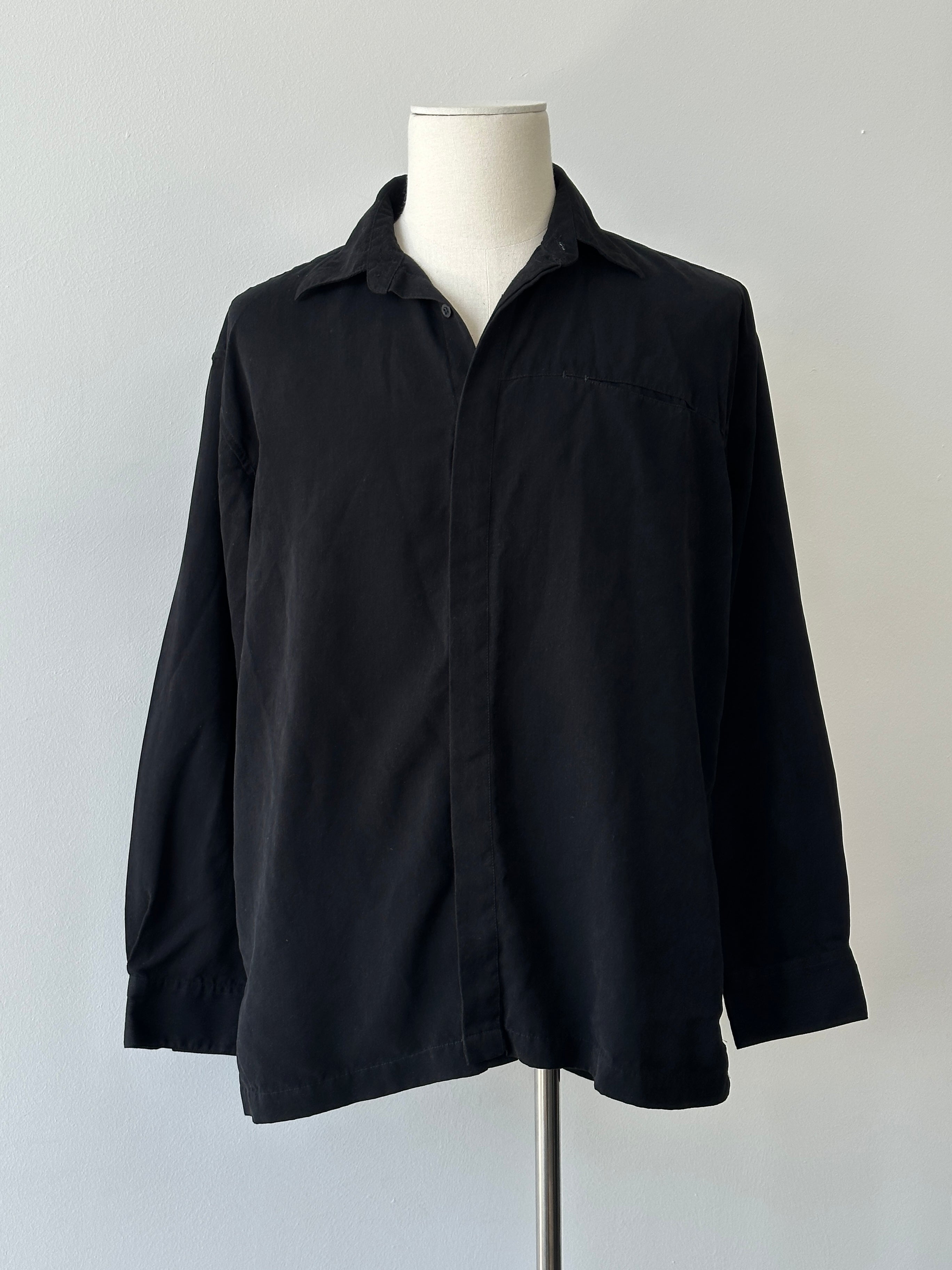 Vintage 1990s Concealed Placket Shirt - L