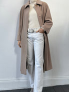 Vintage Wool Cashmere Concealed Placket Coat - M/L - SYLK