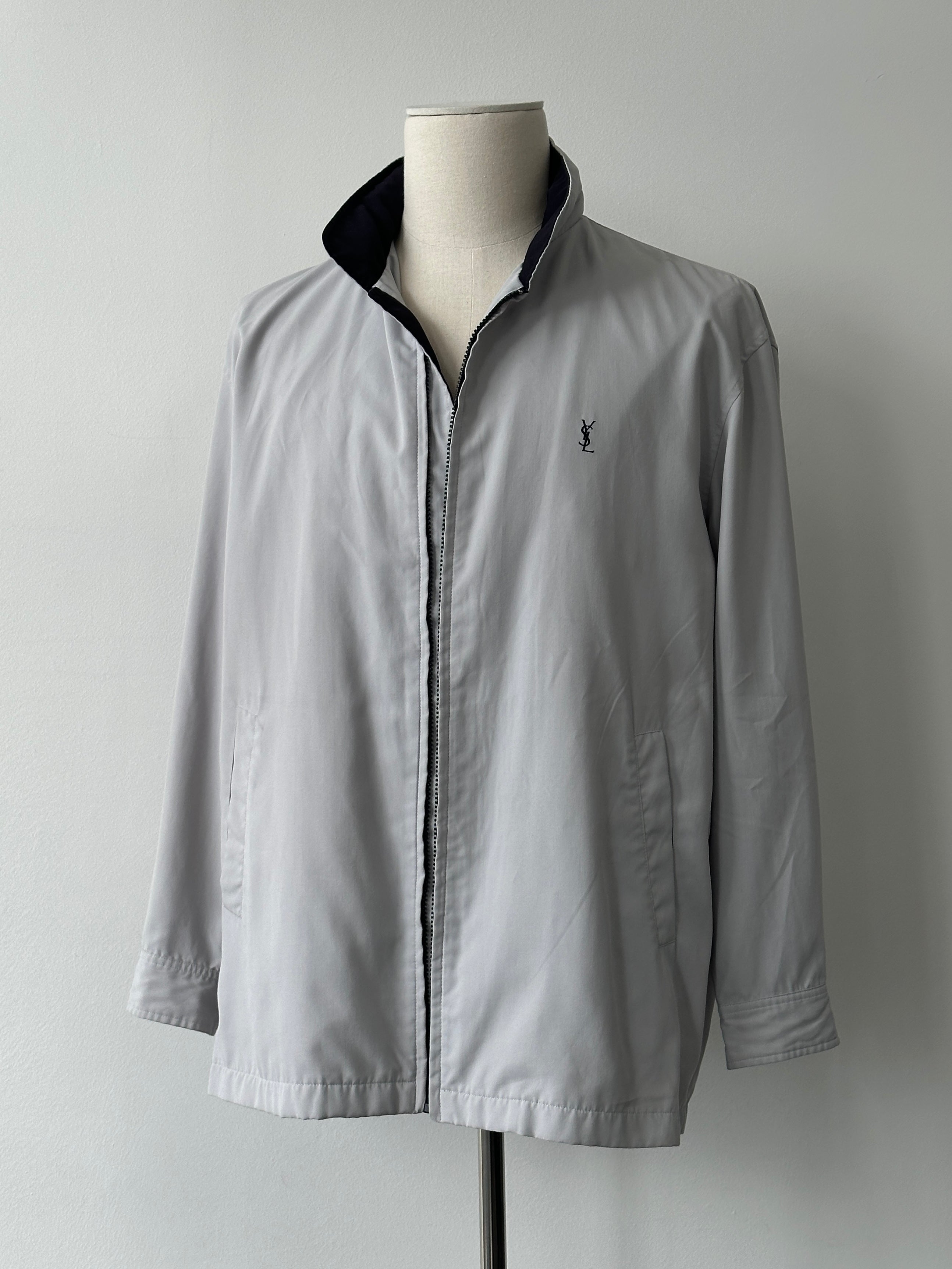 Yves Saint Laurent Pour Homme 1990s Hooded Logo Jacket - M-L