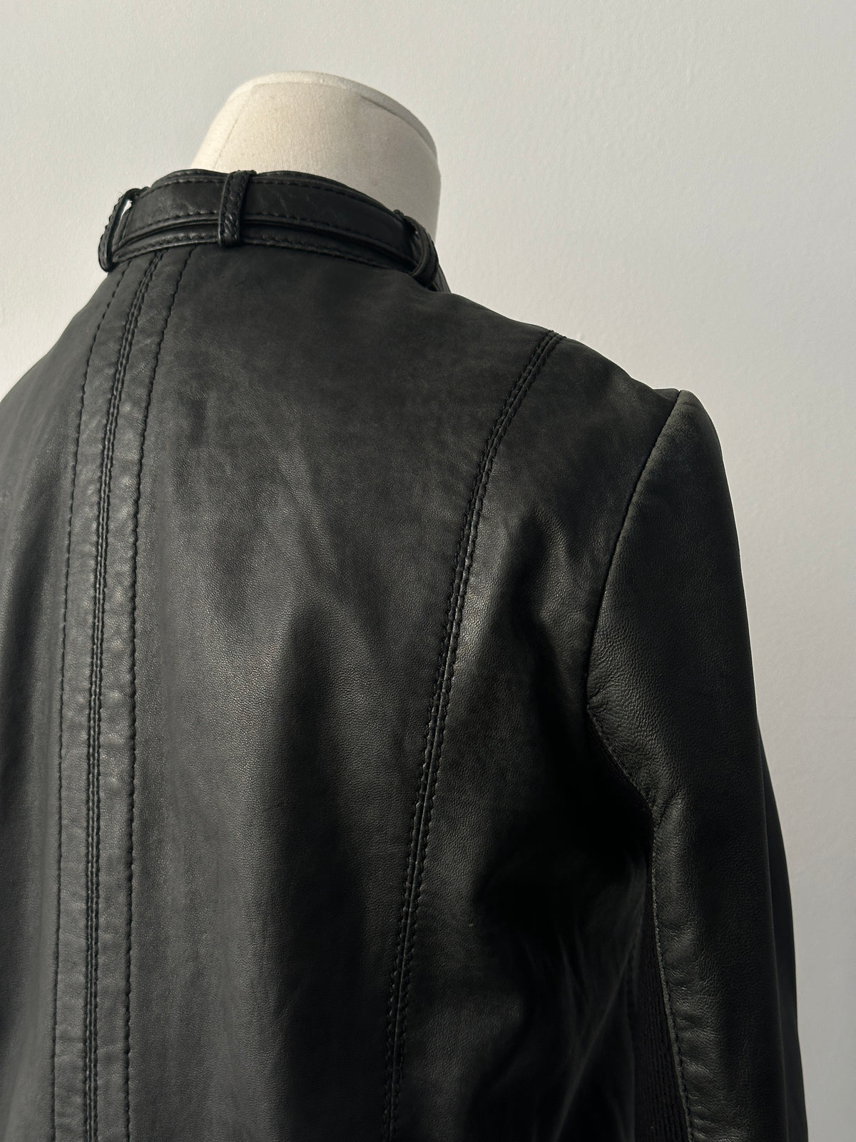 Vintage 2000s Fitted Moto Lamb Leather Leather Jacket - XS