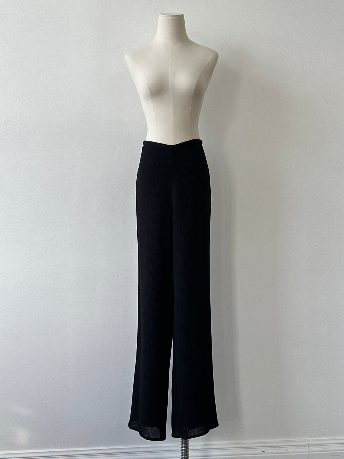 Jaeger 1990s Cotton Straight Leg High Waisted Trouser - W32