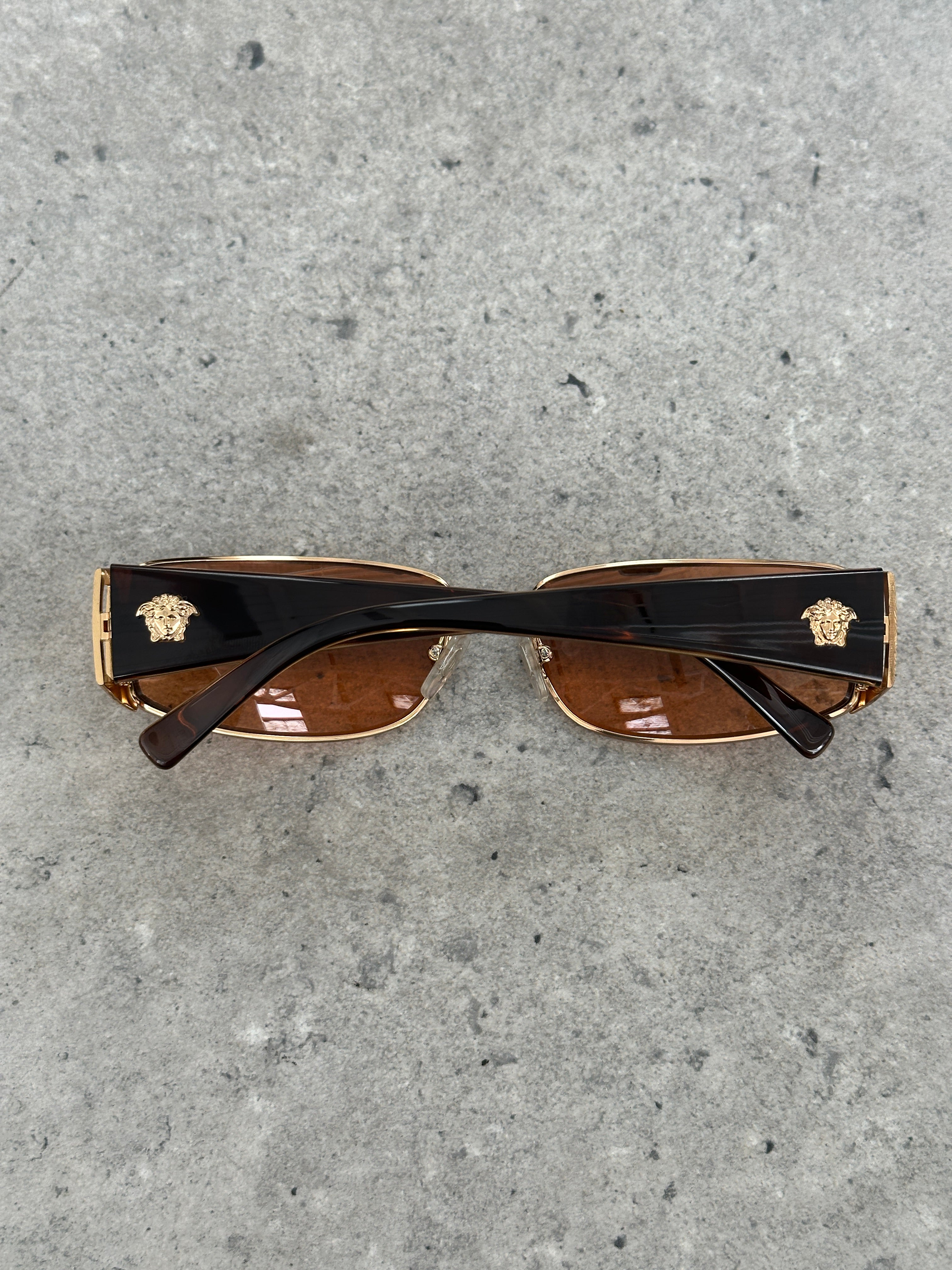 Versace 2000s Rectangular Medusa Logo Sunglasses