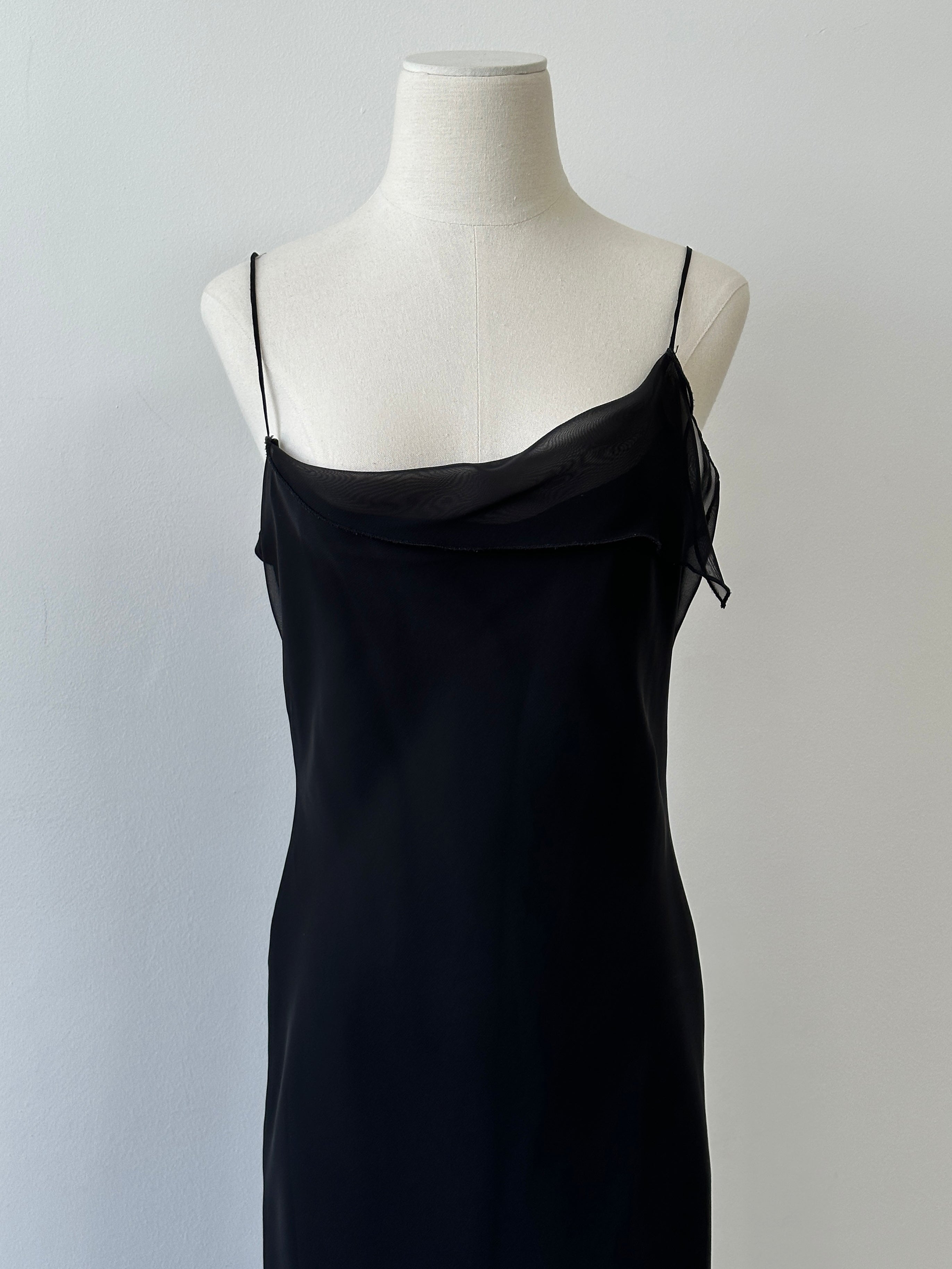 Vintage 2000s Asymmetric Floor Length Slip Dress - M