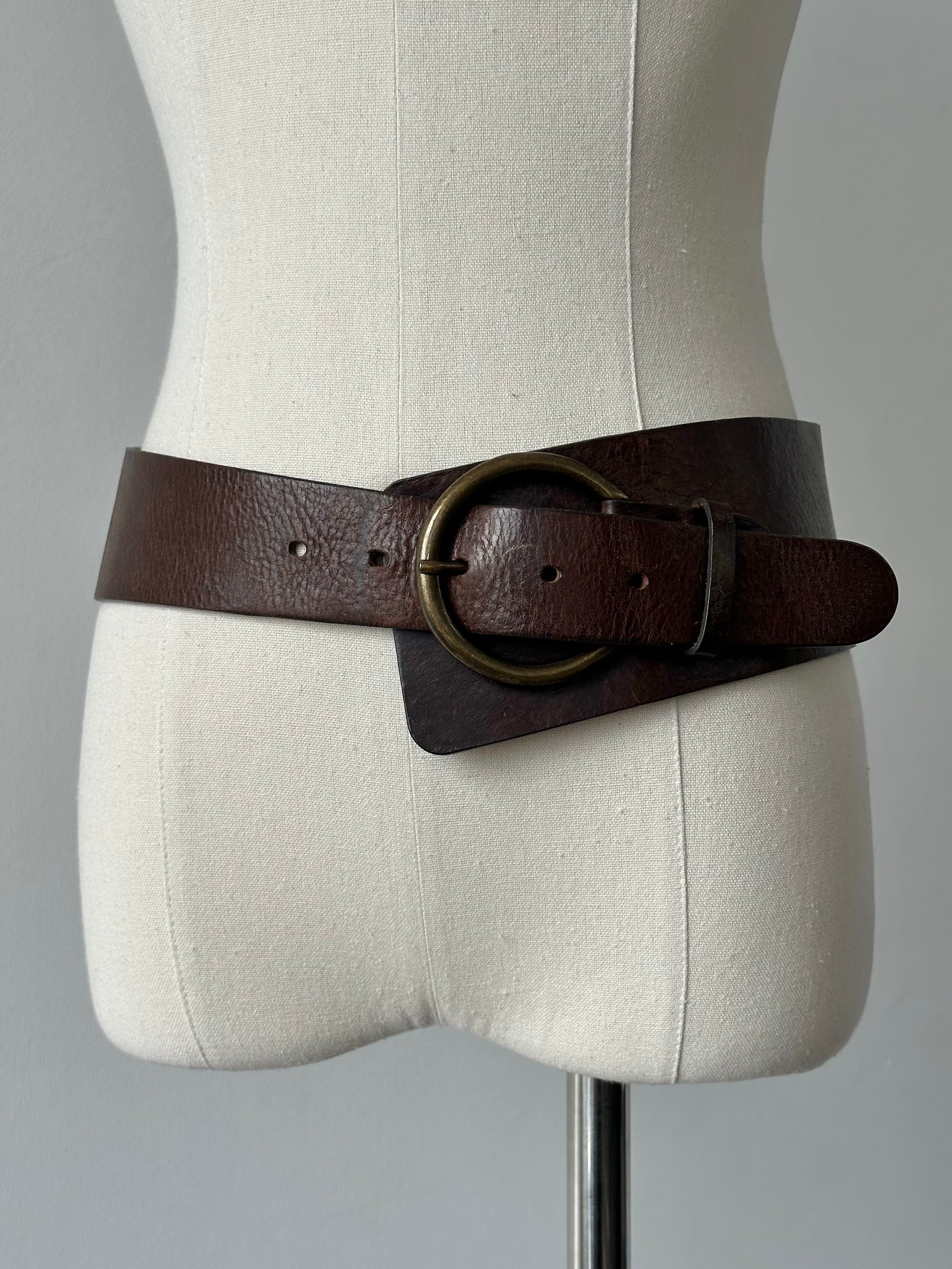 Joeeph 1990s Leather Chunky Belt - W26-30