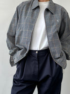 Yves Saint Laurent Check Logo Bomber Jacket - L - SYLK