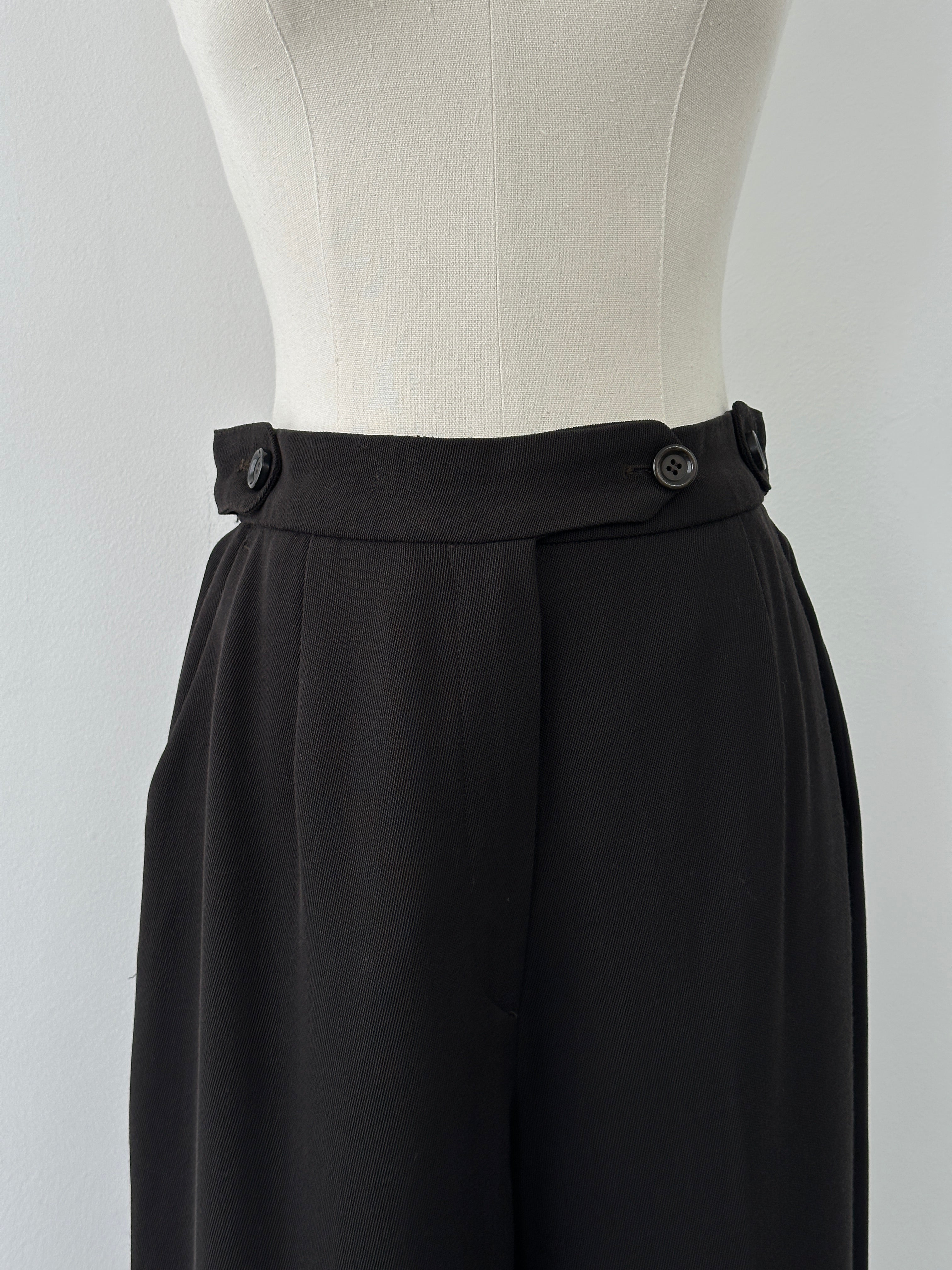 Mani 1990s Pure Wool Straight Leg Trousers - W26