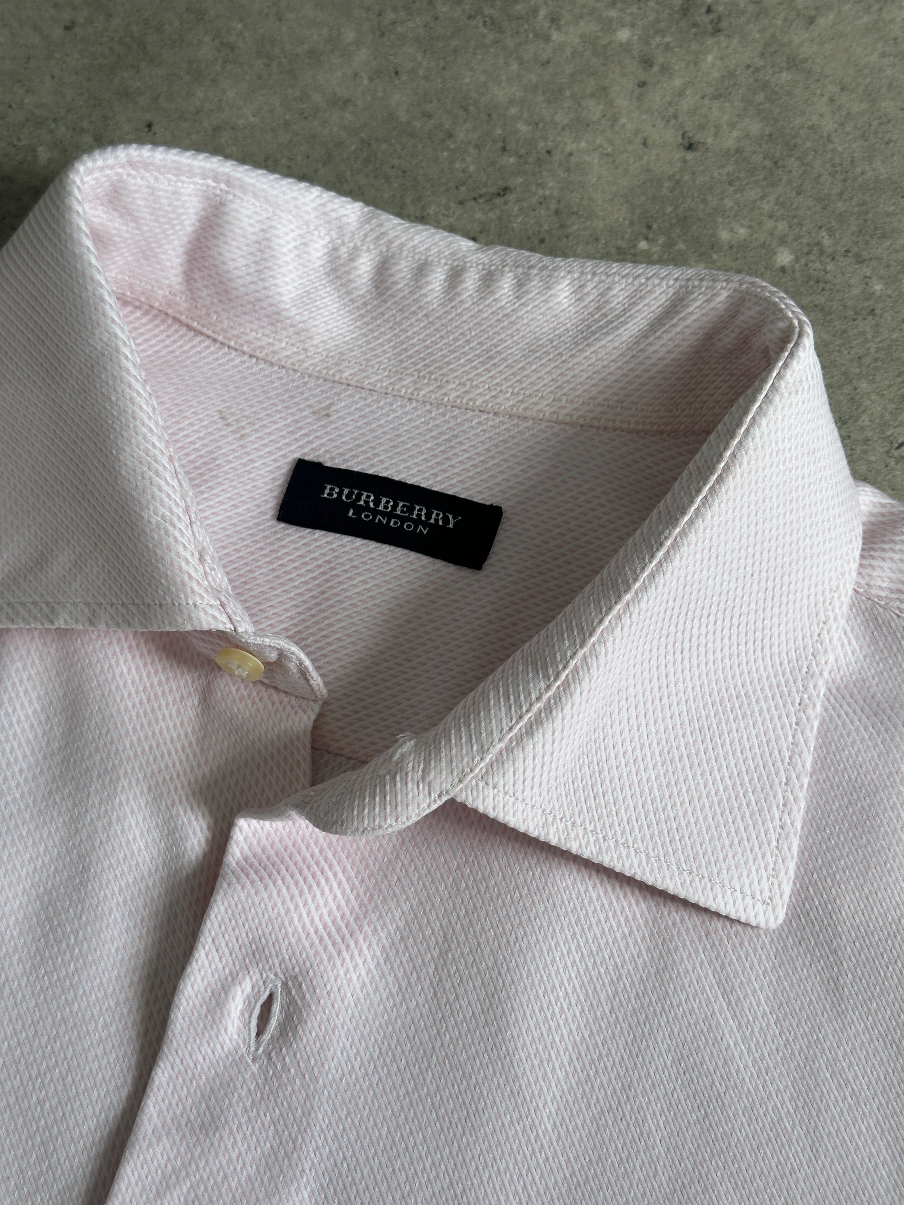 Burberry London 2000s Cotton Logo Shirt - M