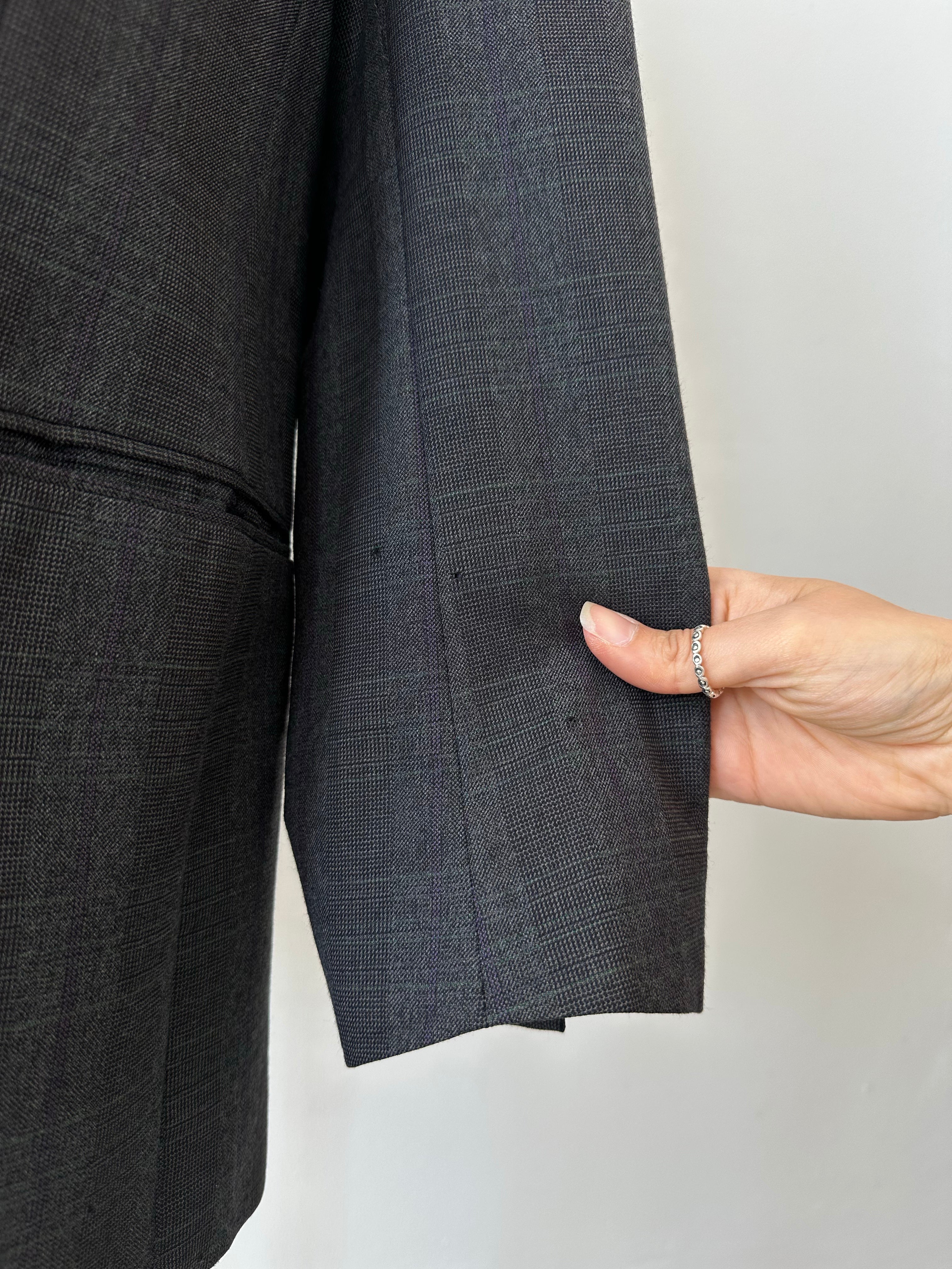 Christian Dior Monsieur 1990s Check Pure Wool Double Breasted Blazer - L