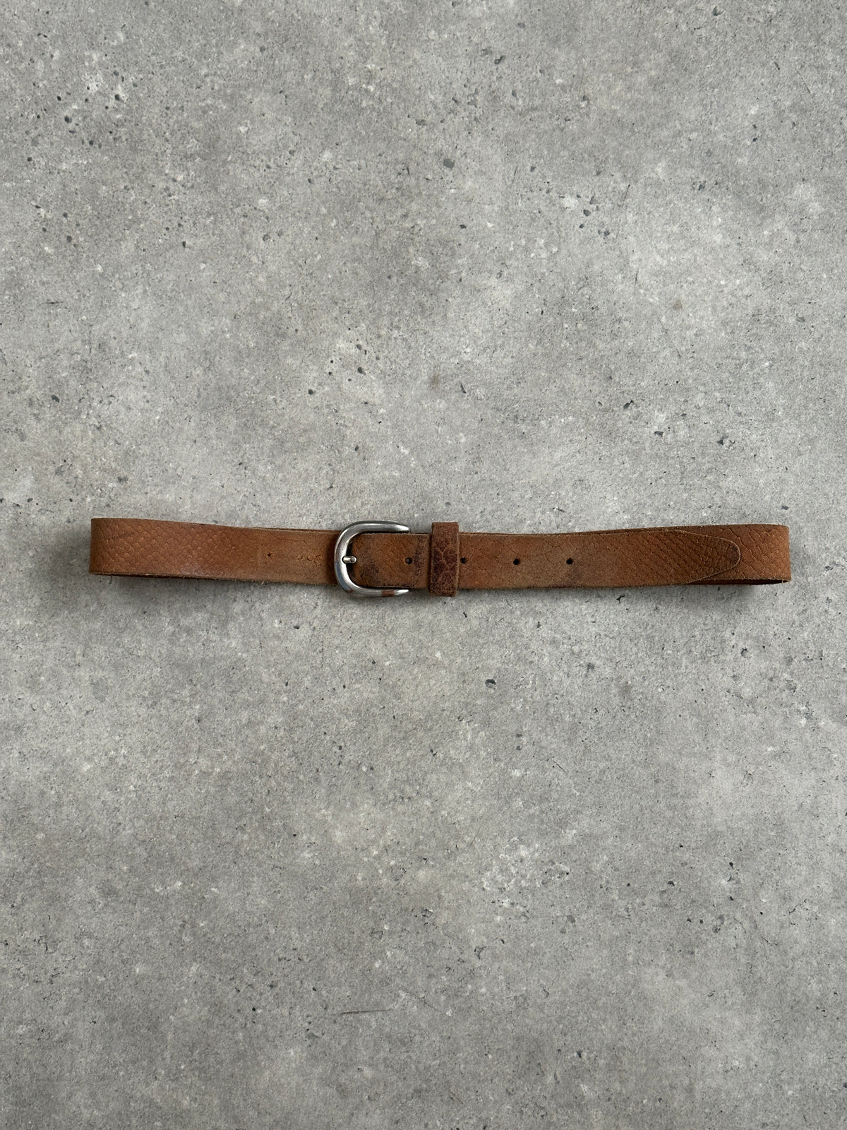 Vintage 1990s Slim Leather Belt - W32-39