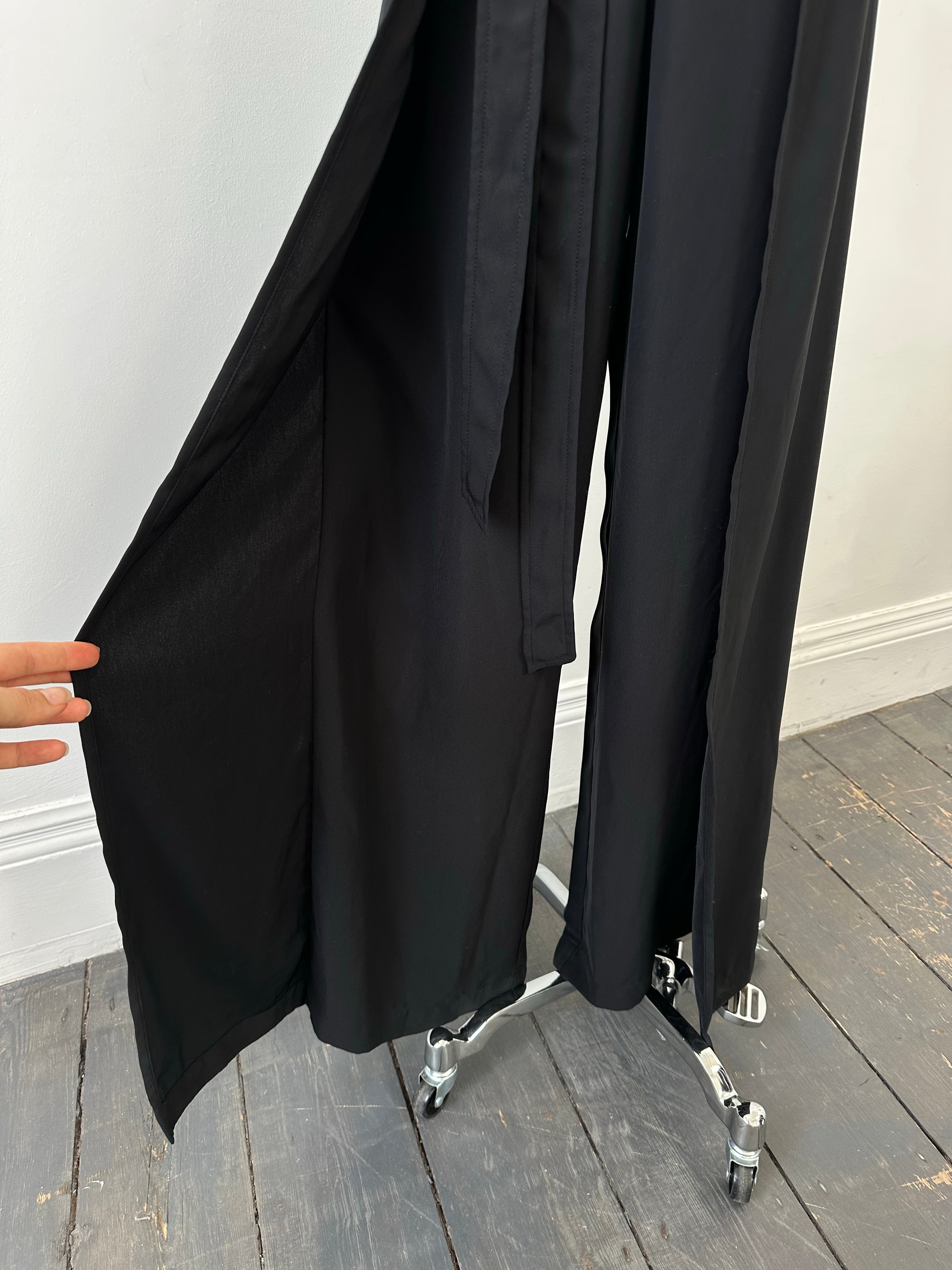 DKNY 2000s Wrap Overlay Wide Leg Trouser - W28-30