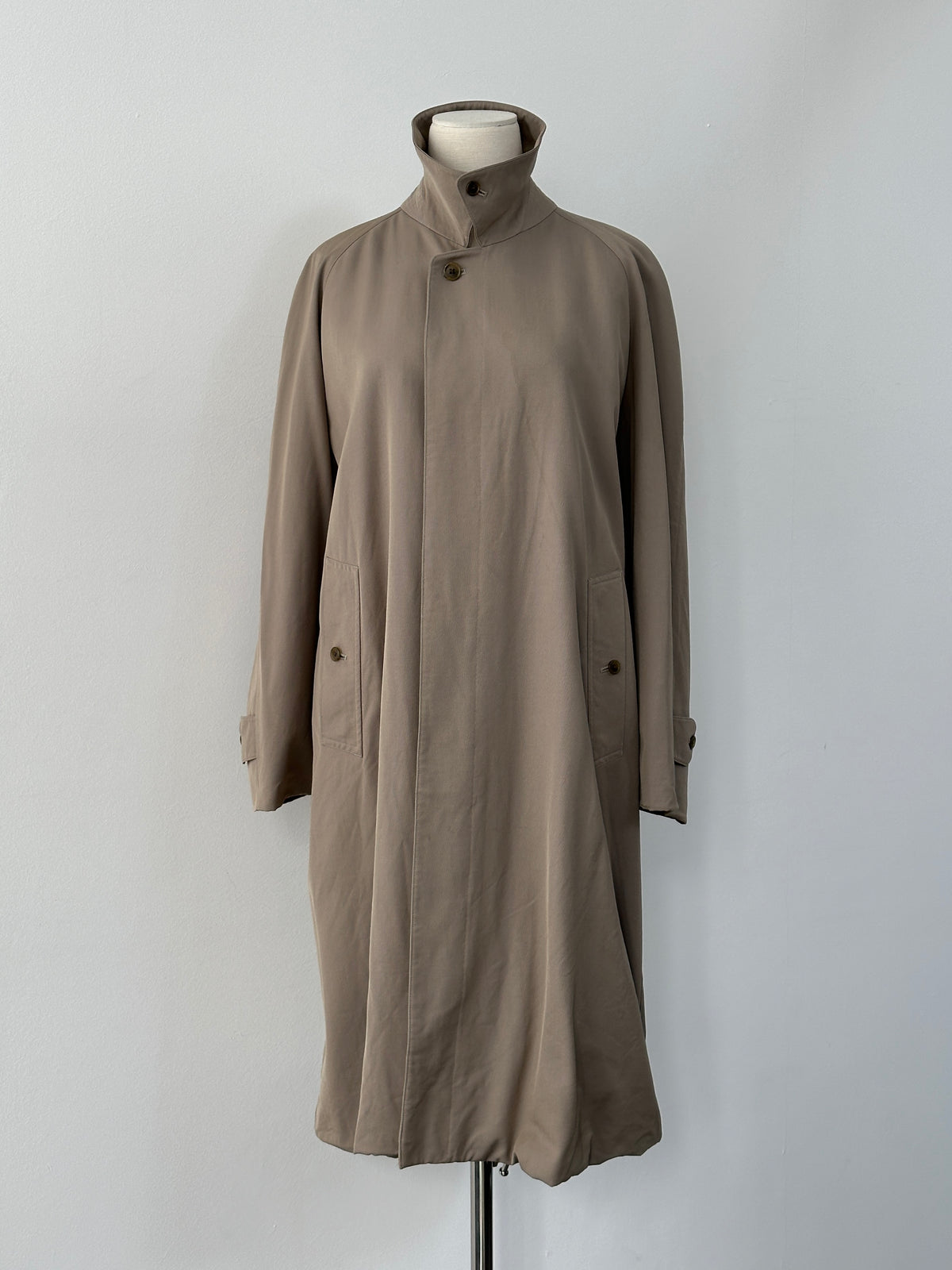 Burberry 1990s Pure Tasmania Wool High Neck Trench - L