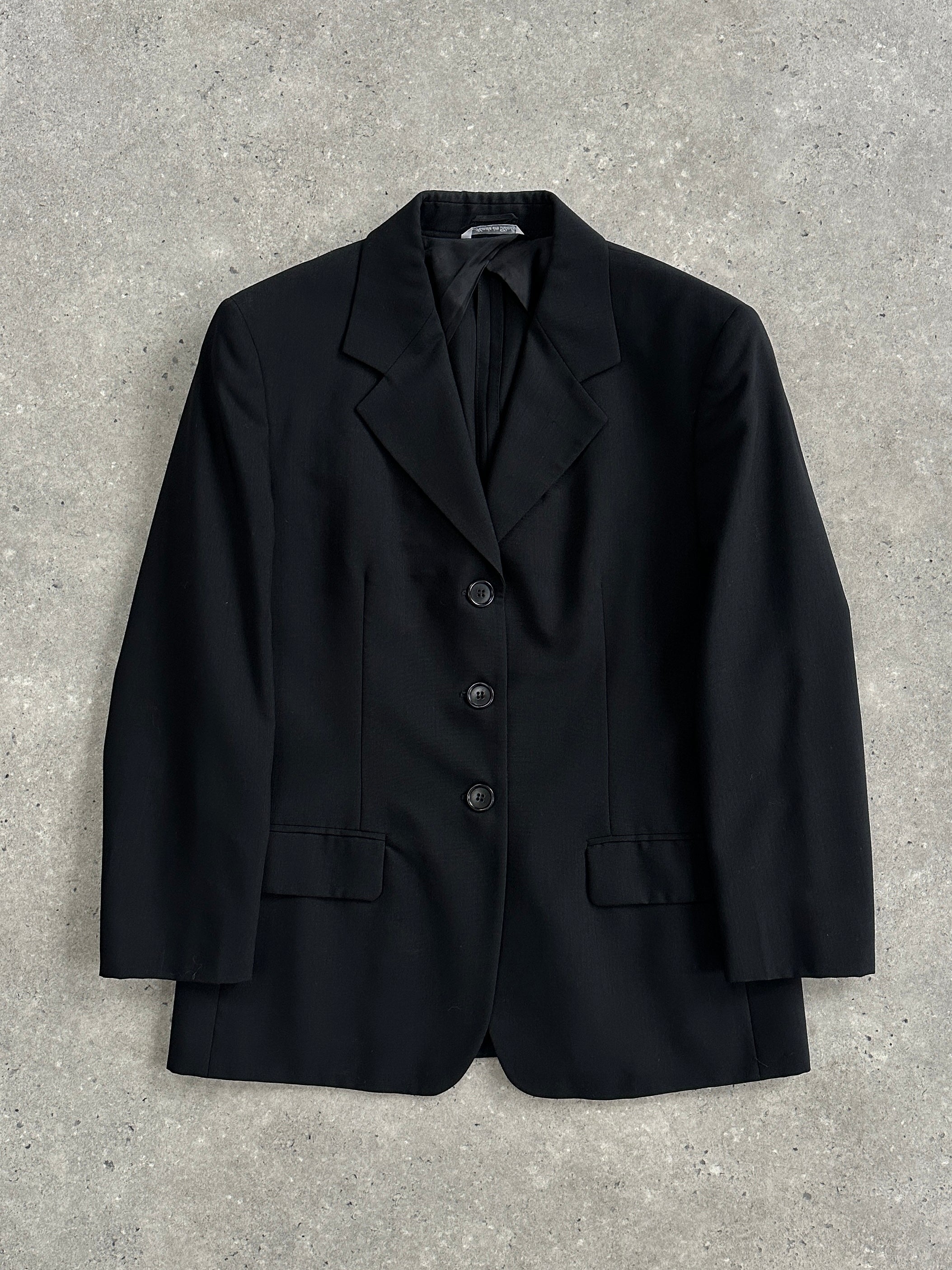 Max Mara lightweight wool and mohair single-breasted blazer in size S, shown in a classic tailored fit with lapel collar.