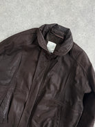 Vintage Leather Bomber Jacket - XL - SYLK