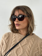 Prada Tortoise Shell Round Logo Sunglasses - SYLK