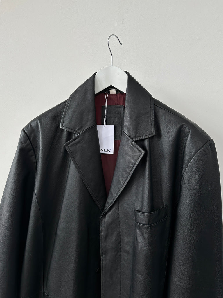 Vintage Leather Trench Coat - XL - SYLK