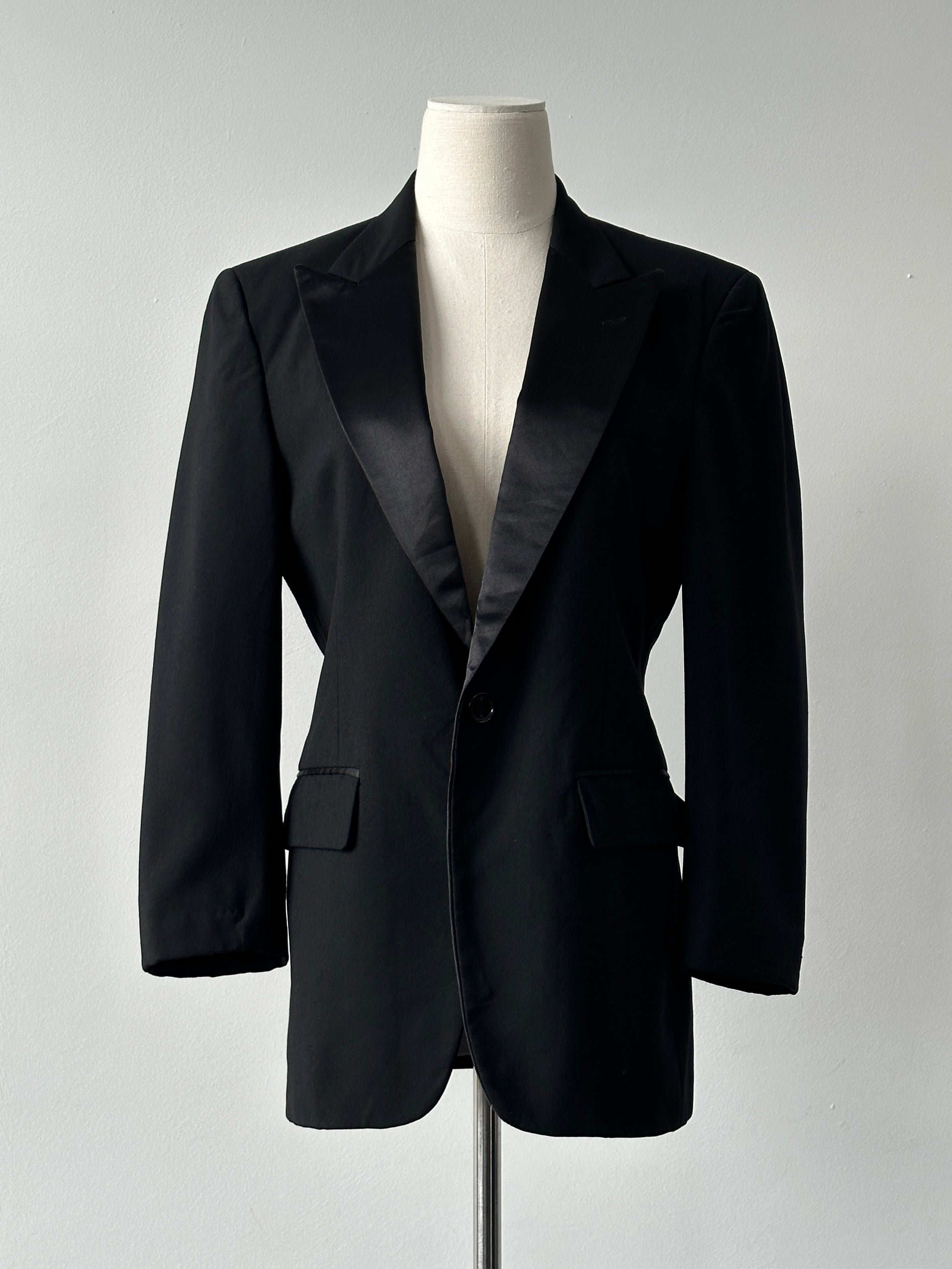 Christian Dior 1990s Single Breasted Tuxedo Blazer - S