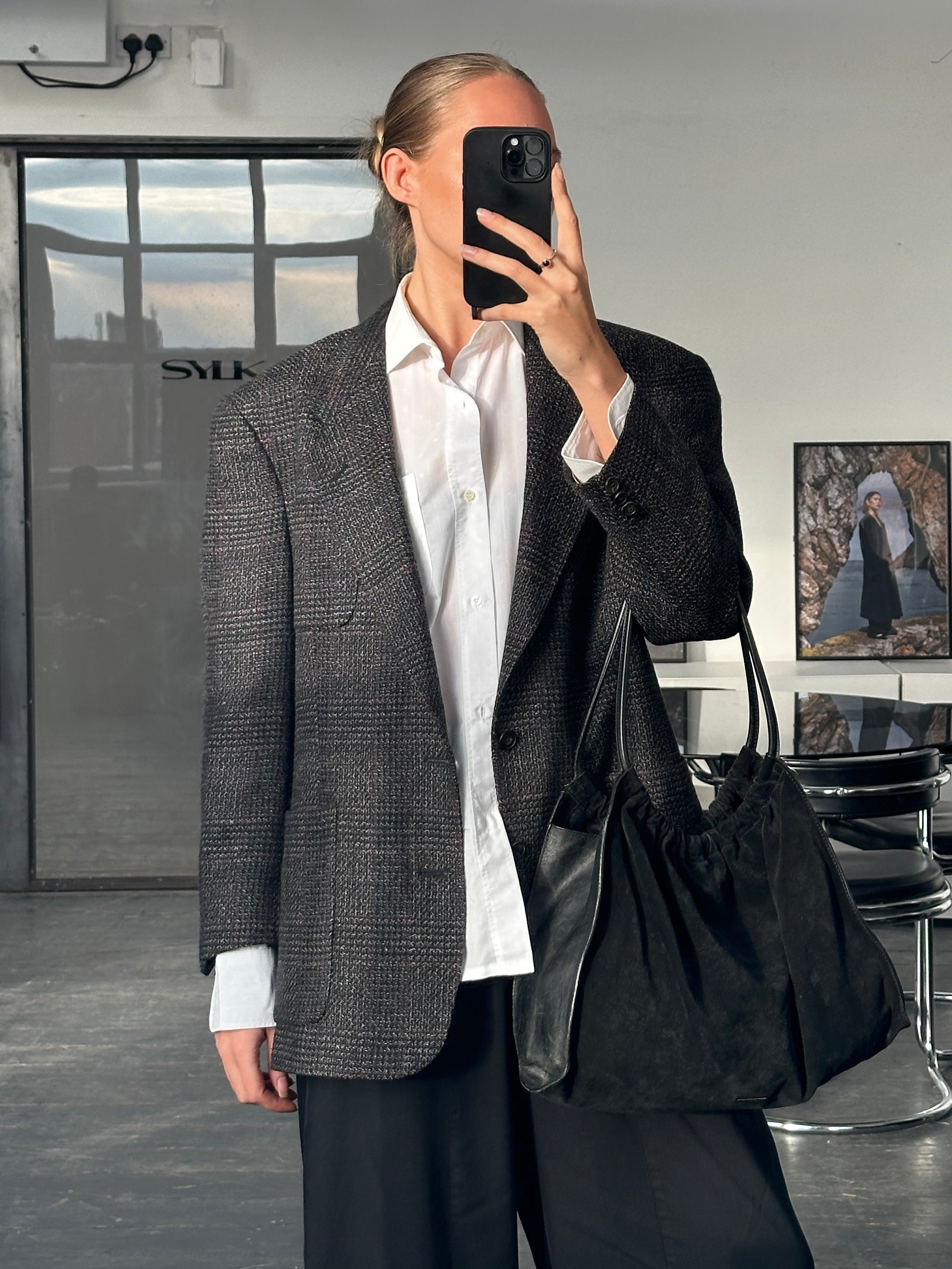 Christian Dior Monsieur 1980s Pure Wool Tweed Single Breasted