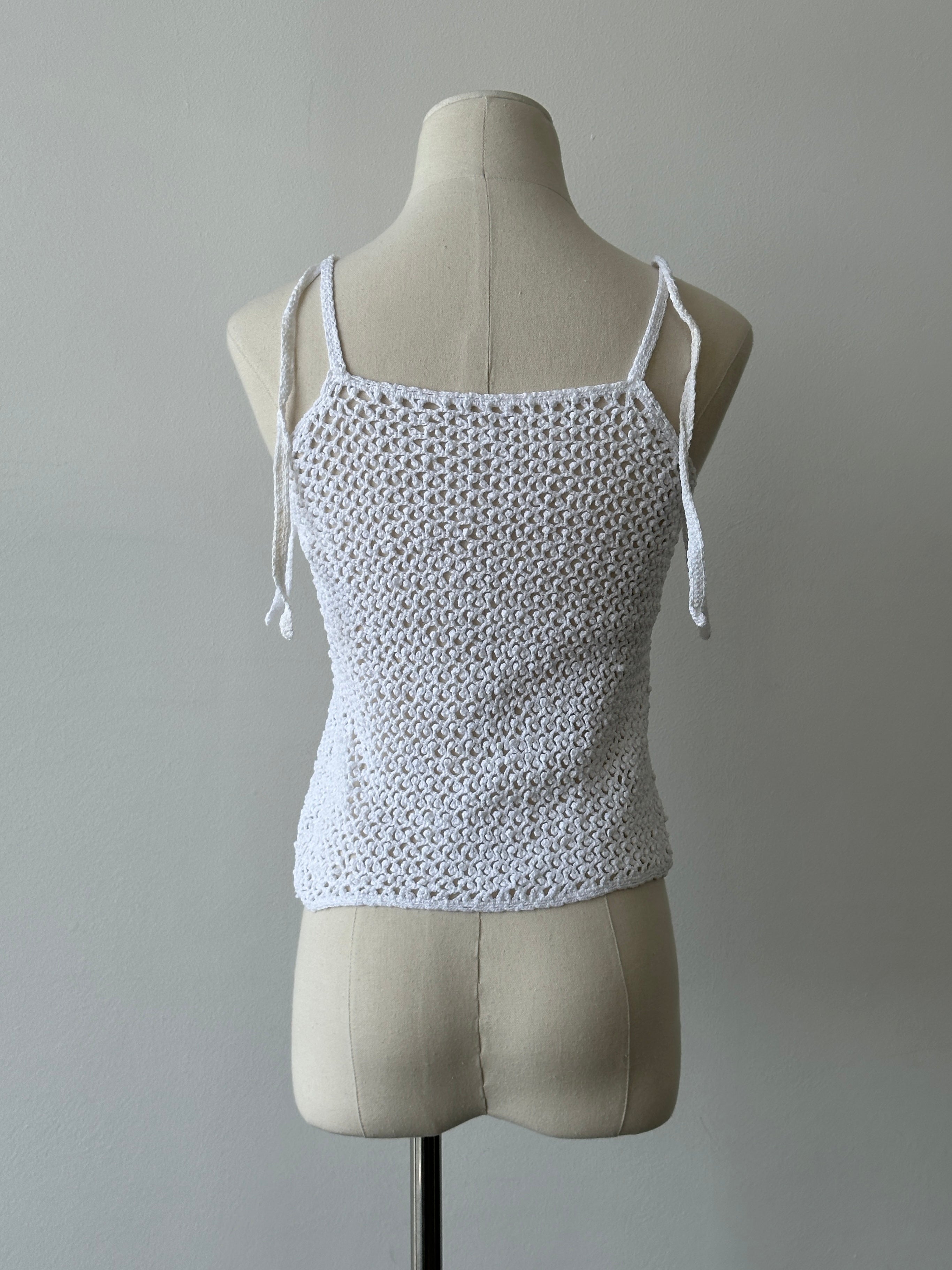 Vintage 2000s Crotchet Vest Top - S