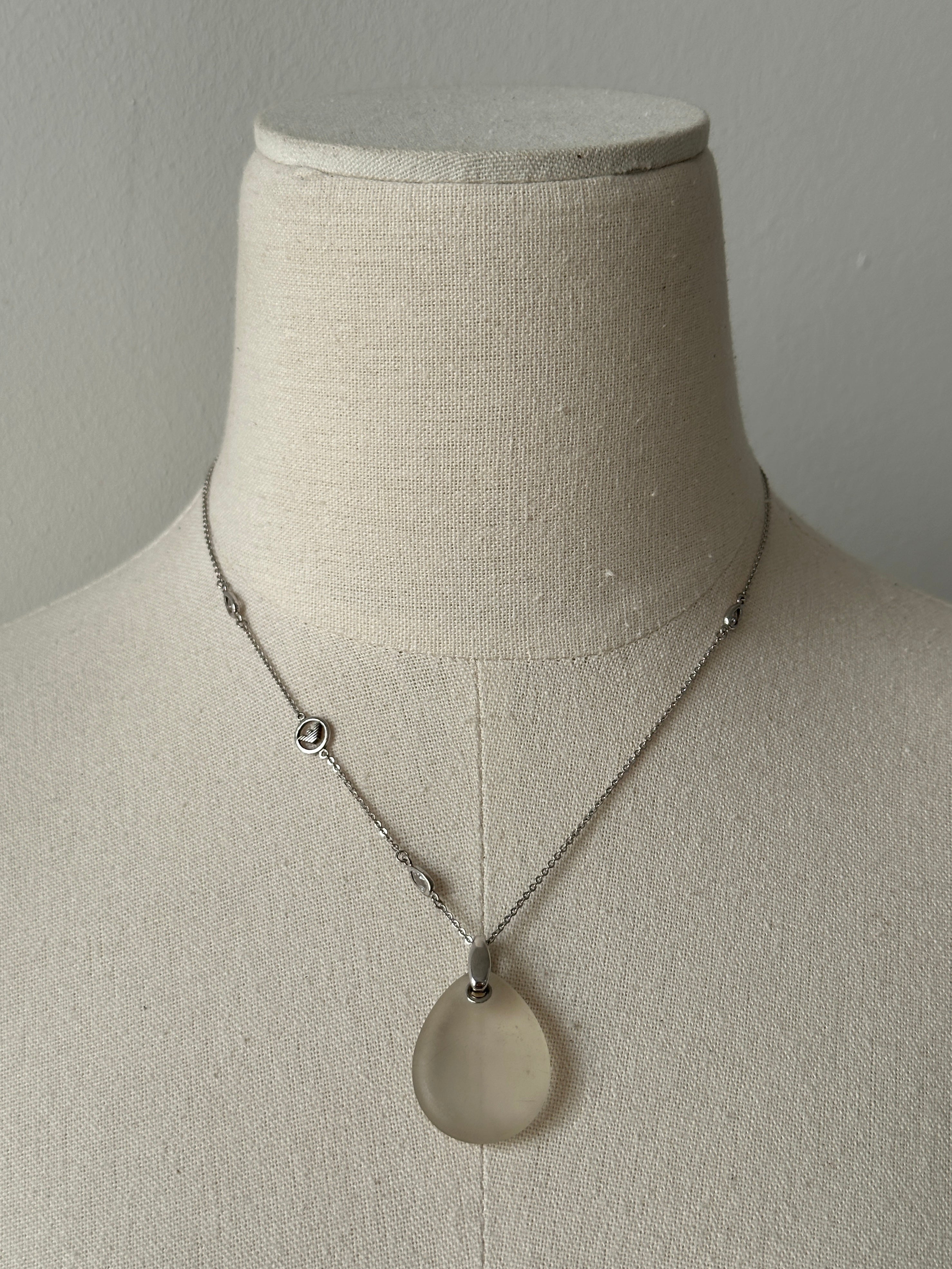 Emporio Armani 2000s Sterling Silver Pendant Necklace Jewellery