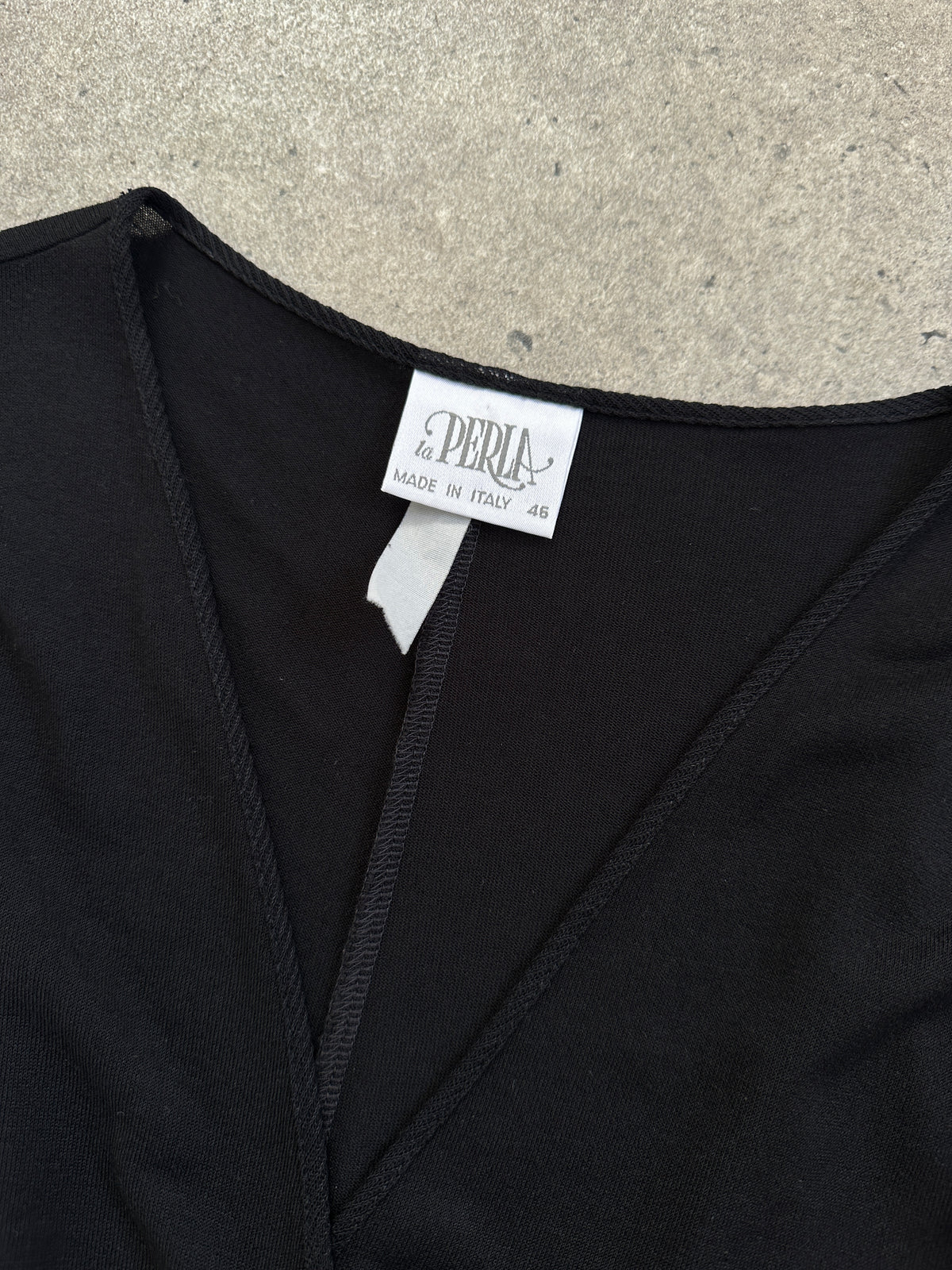 La Perla 1990s Cotton Side Split Wrap Top - L