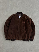 Vintage Suede Leather Bomber Jacket - XL/XXL - SYLK