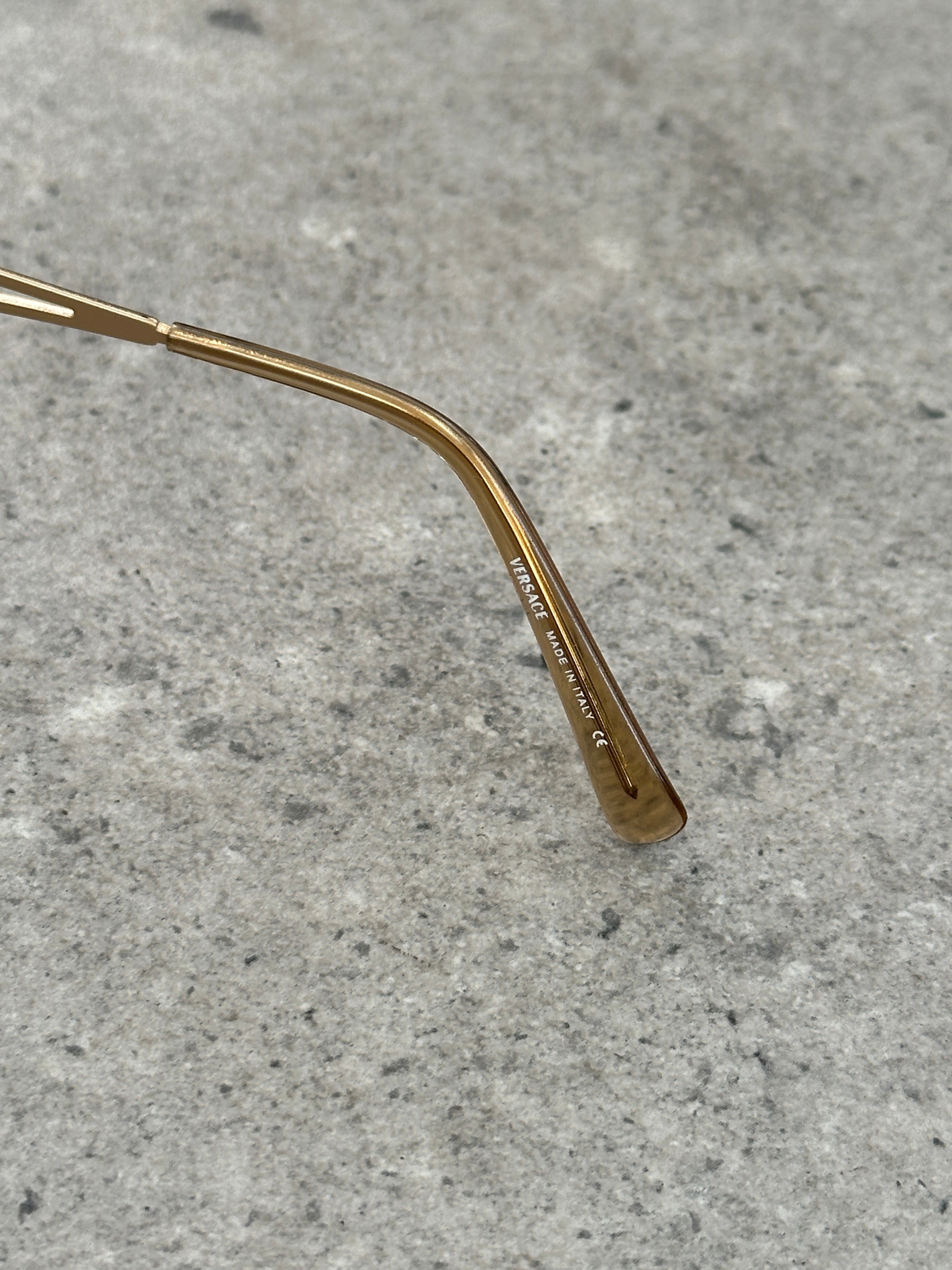 Versace 2000s Rectangular Medusa Logo Sunglasses