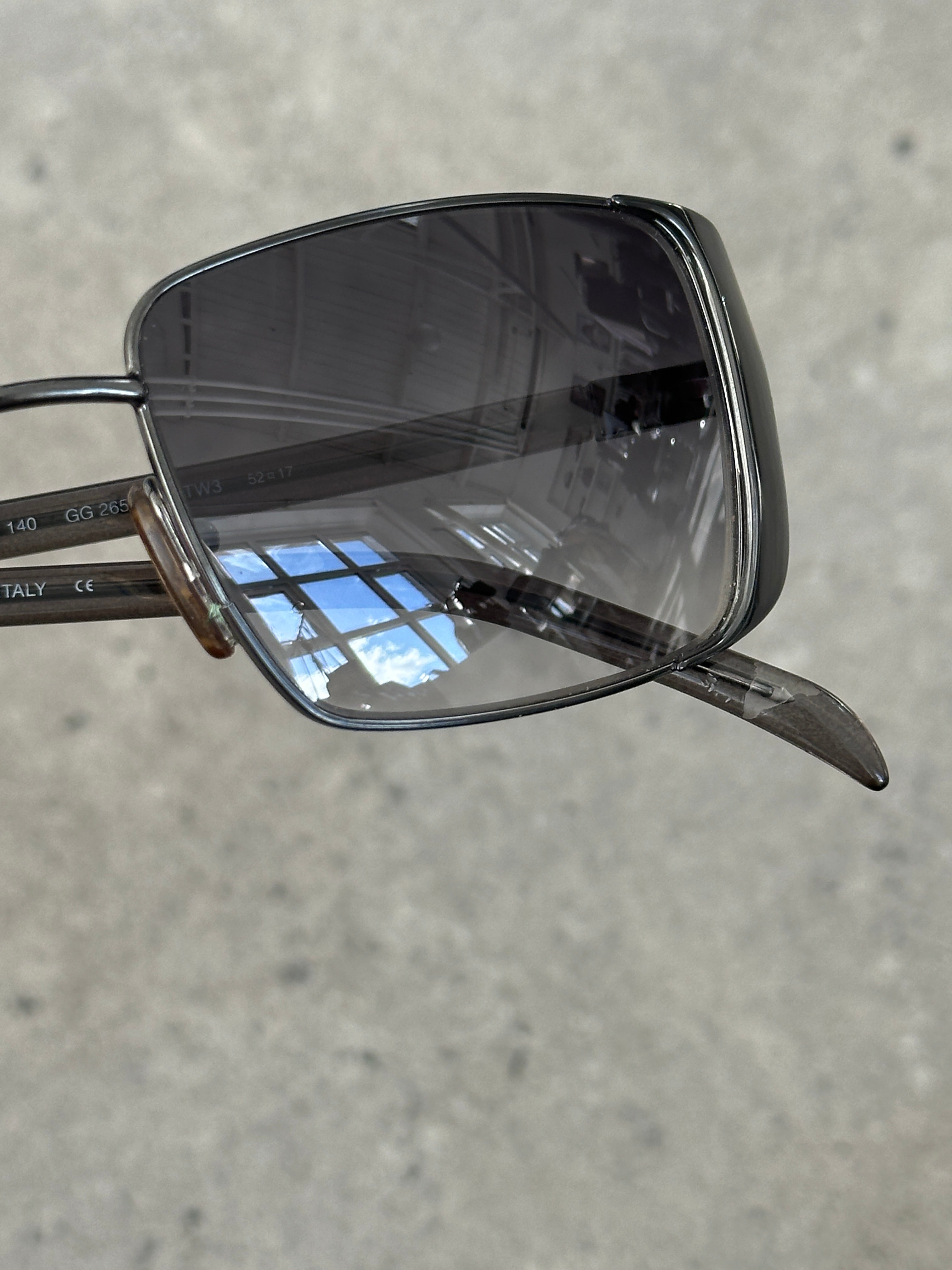 Gucci 2000s Rectangular Logo Sunglasses