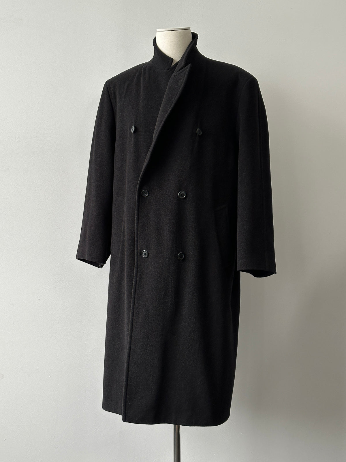 Vintage 1990s Pure Wool Double Breasted Coat - XL