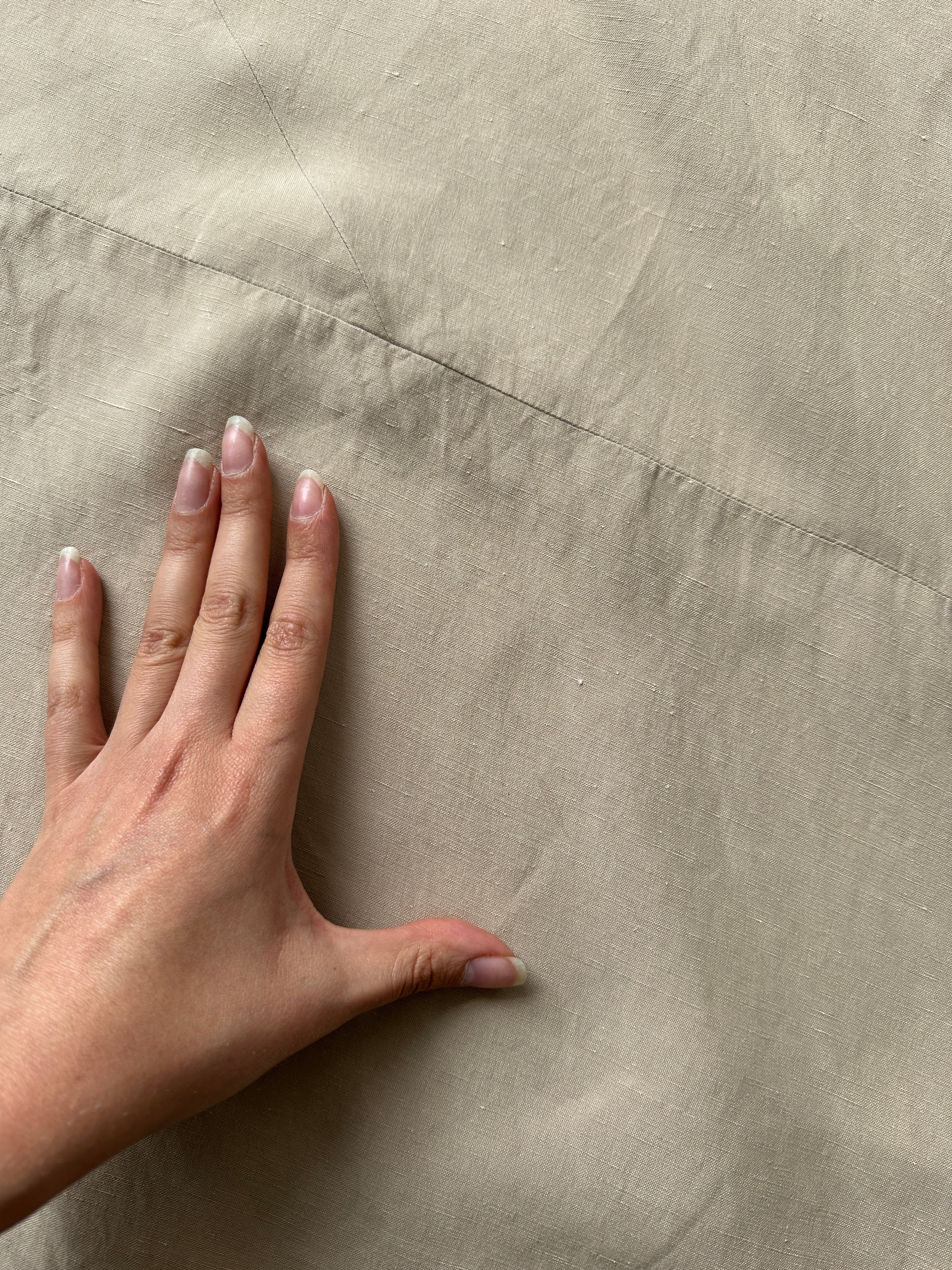 Jaeger silk linen floor-length dress in size S/M, featuring a flowing silhouette and elegant design on a neutral background.