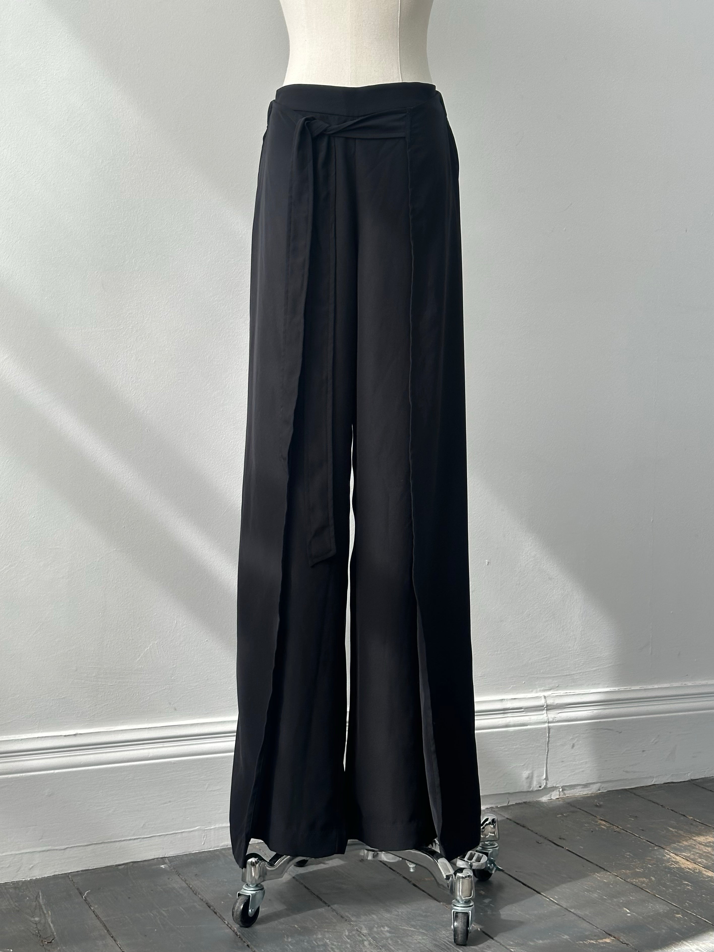DKNY 2000s Wrap Overlay Wide Leg Trouser - W28-30