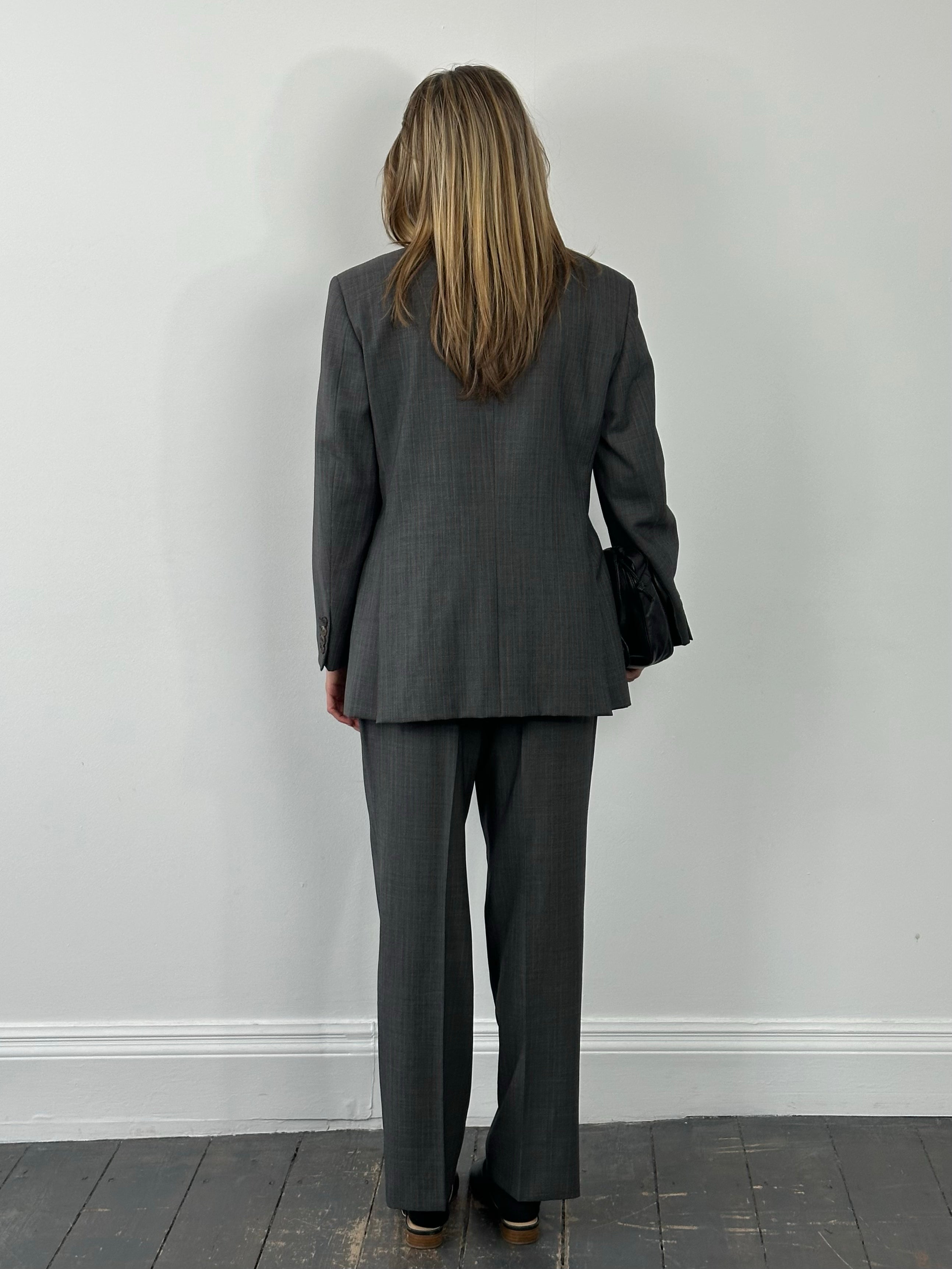 Burberry London 1990s Pure Wool Single Breasted Suit - 36S/M