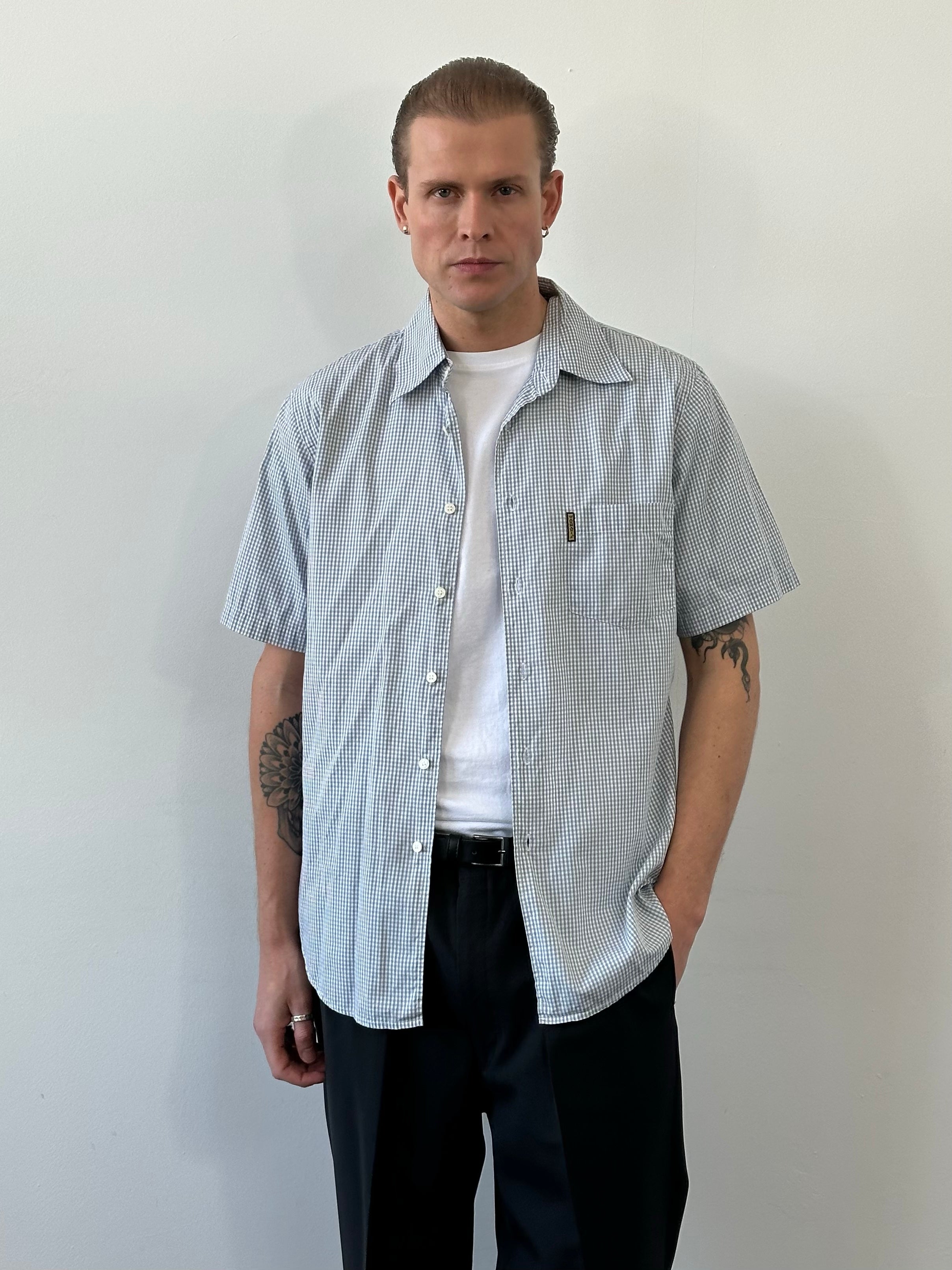 Armani Jeans 1990s Pure Cotton Check Shirt - L