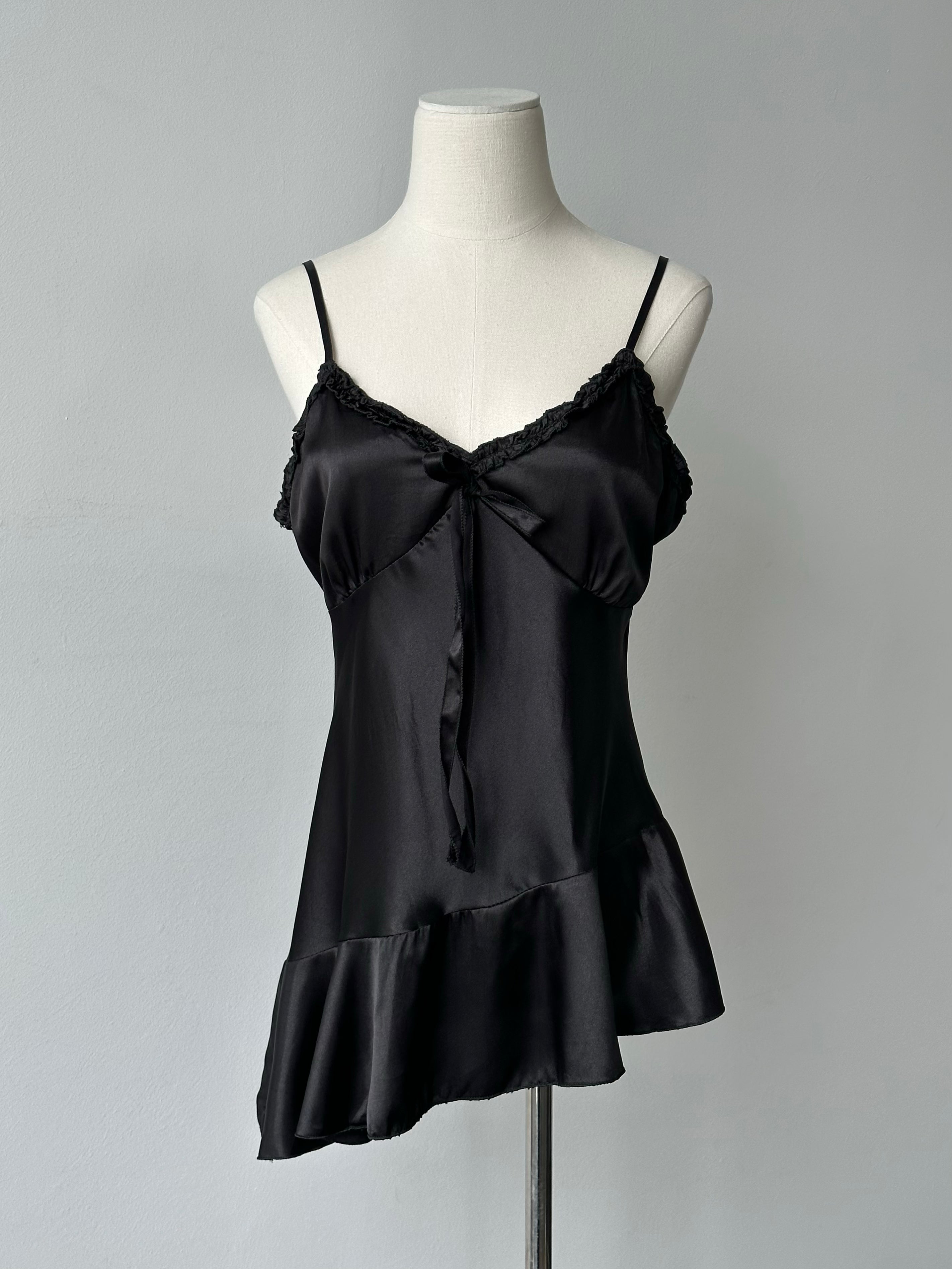 Vintage 1990s Silk Asymmetric Cami Top - M-L