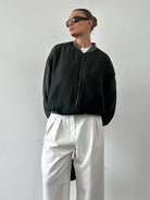 Vintage Pure Silk Bomber Jacket - L - SYLK