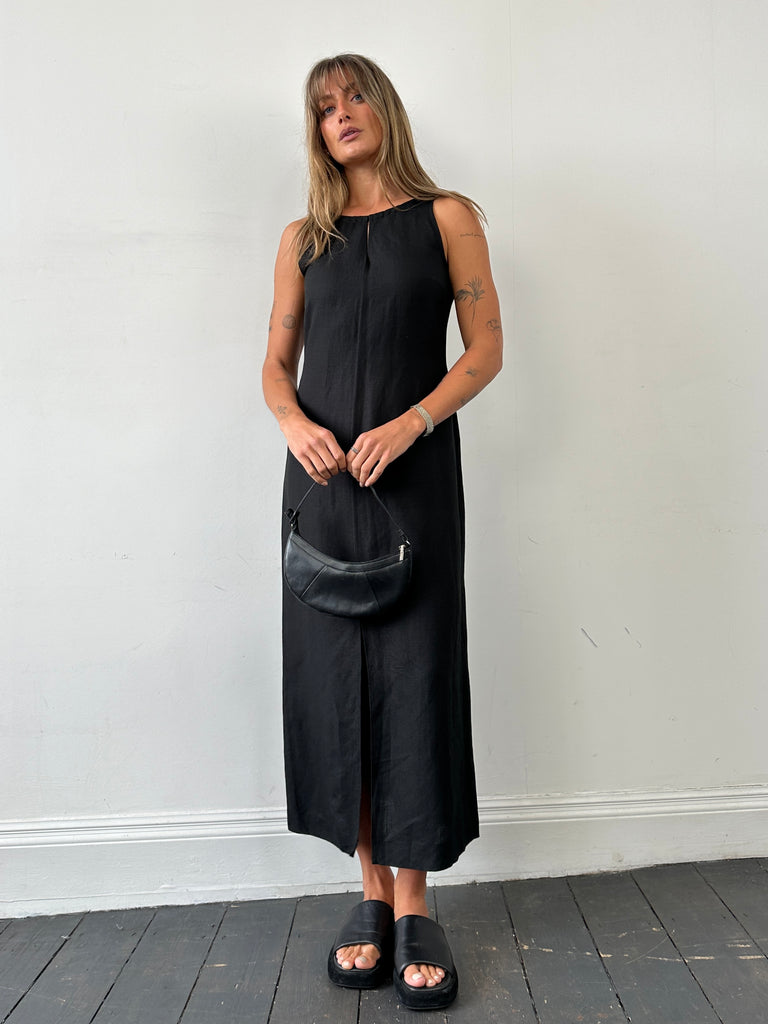 Marella Linen Floor Length Dress - M - SYLK