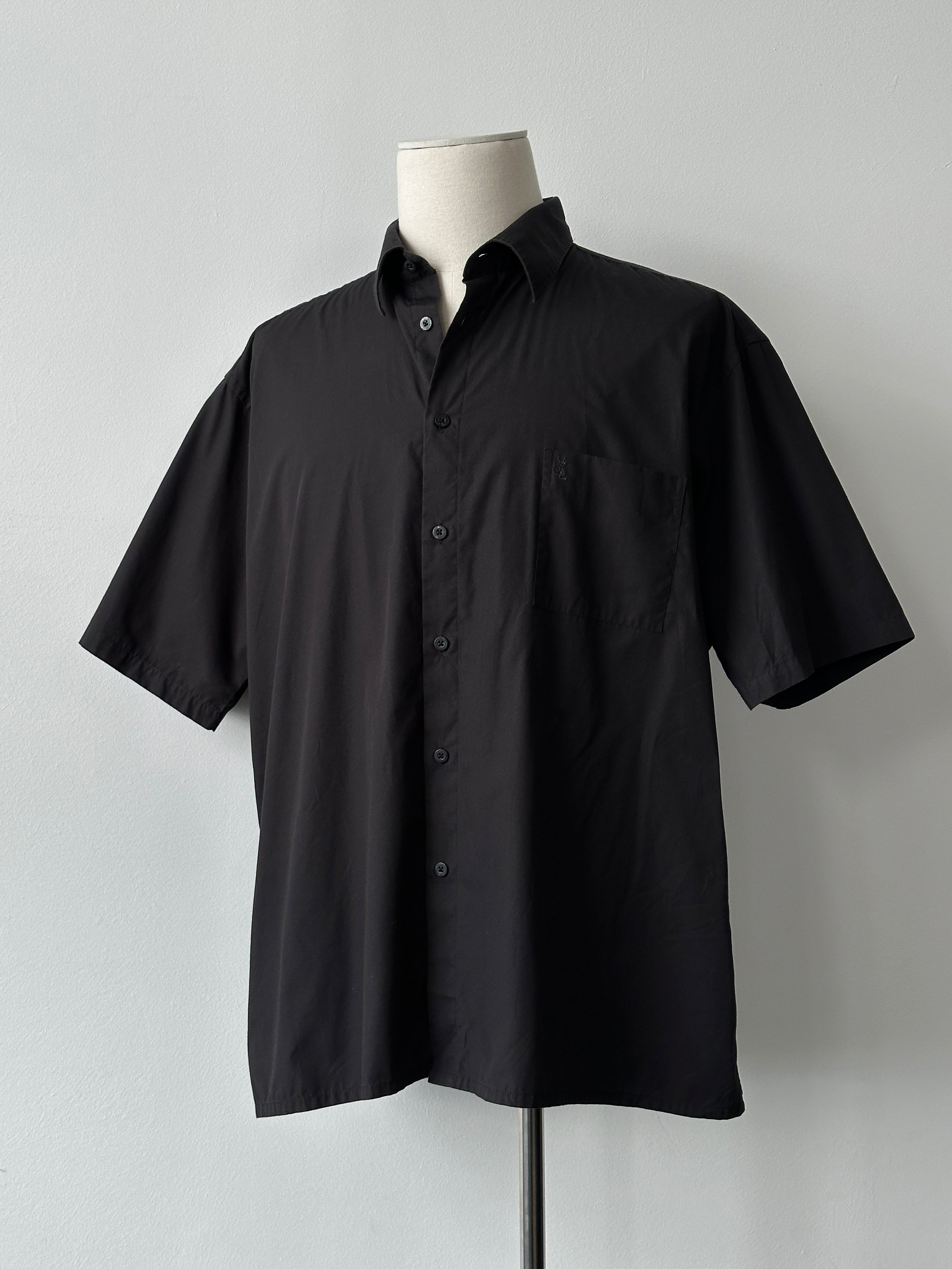 Yves Saint Laurent Pour Homme 2000s Cotton Short Sleeve Shirt - XXL