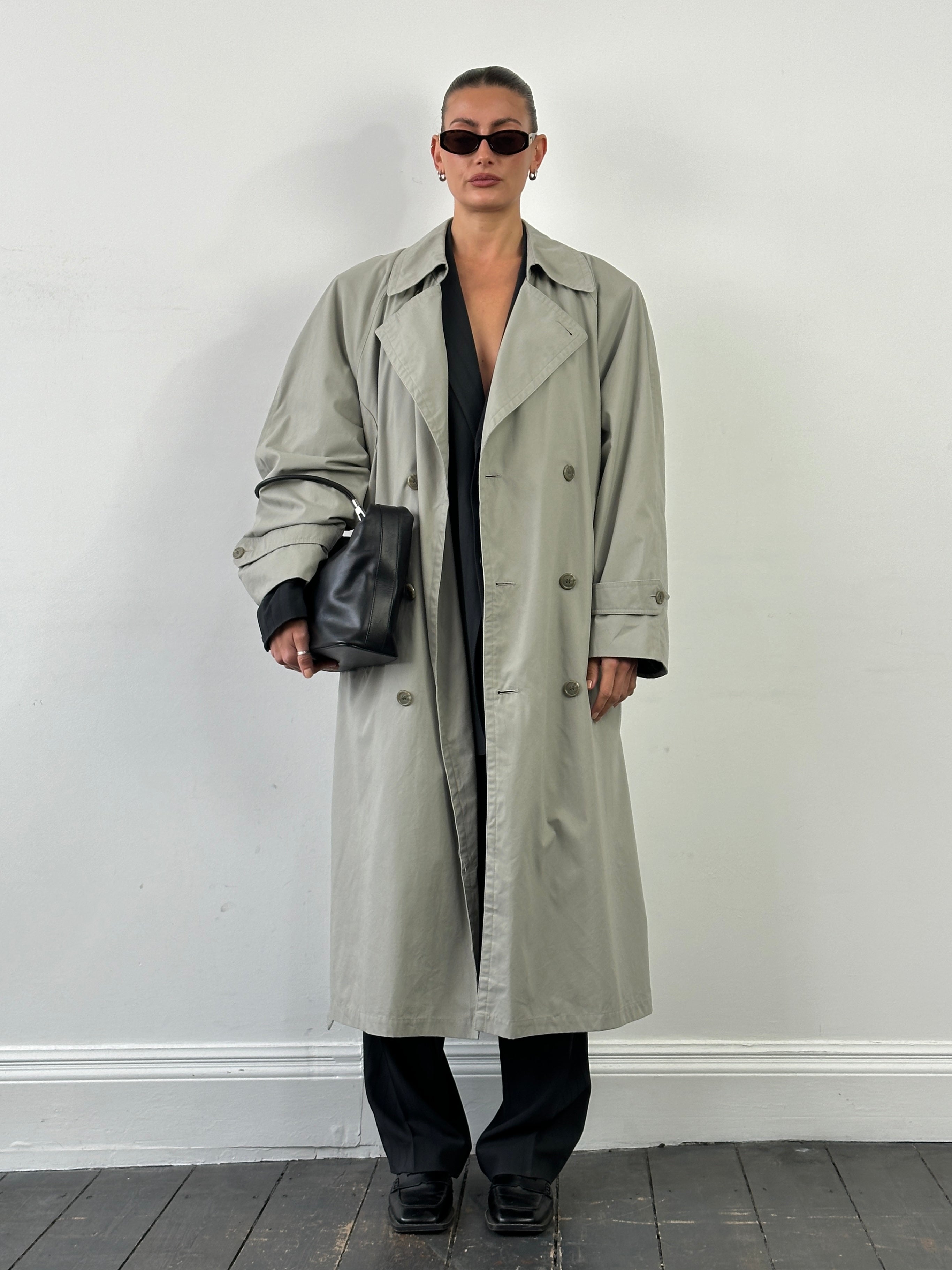 London Fog Double Breasted Belted Trench Coat - XL/XXL - SYLK