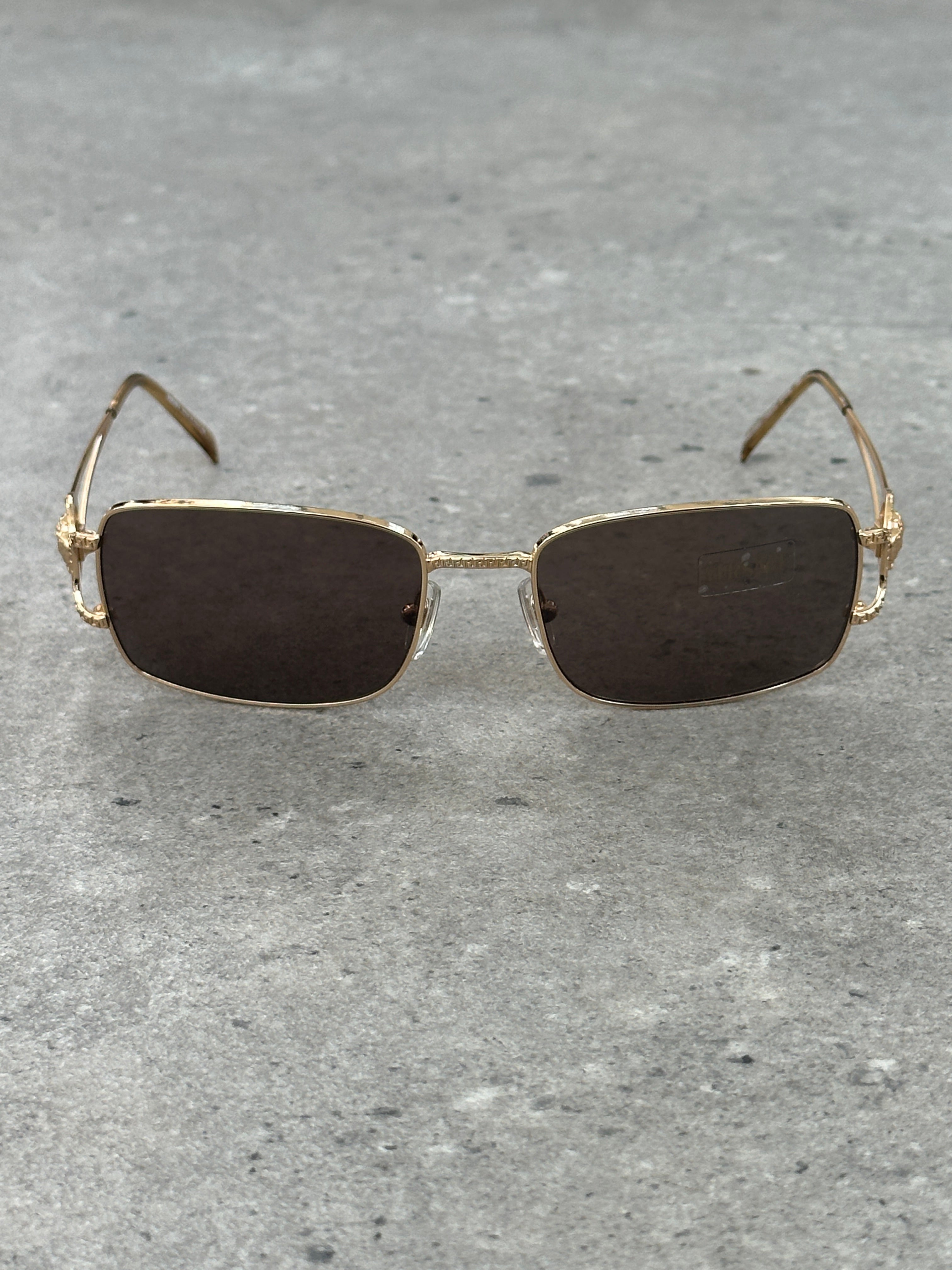 Versace 2000s Rectangular Medusa Logo Sunglasses