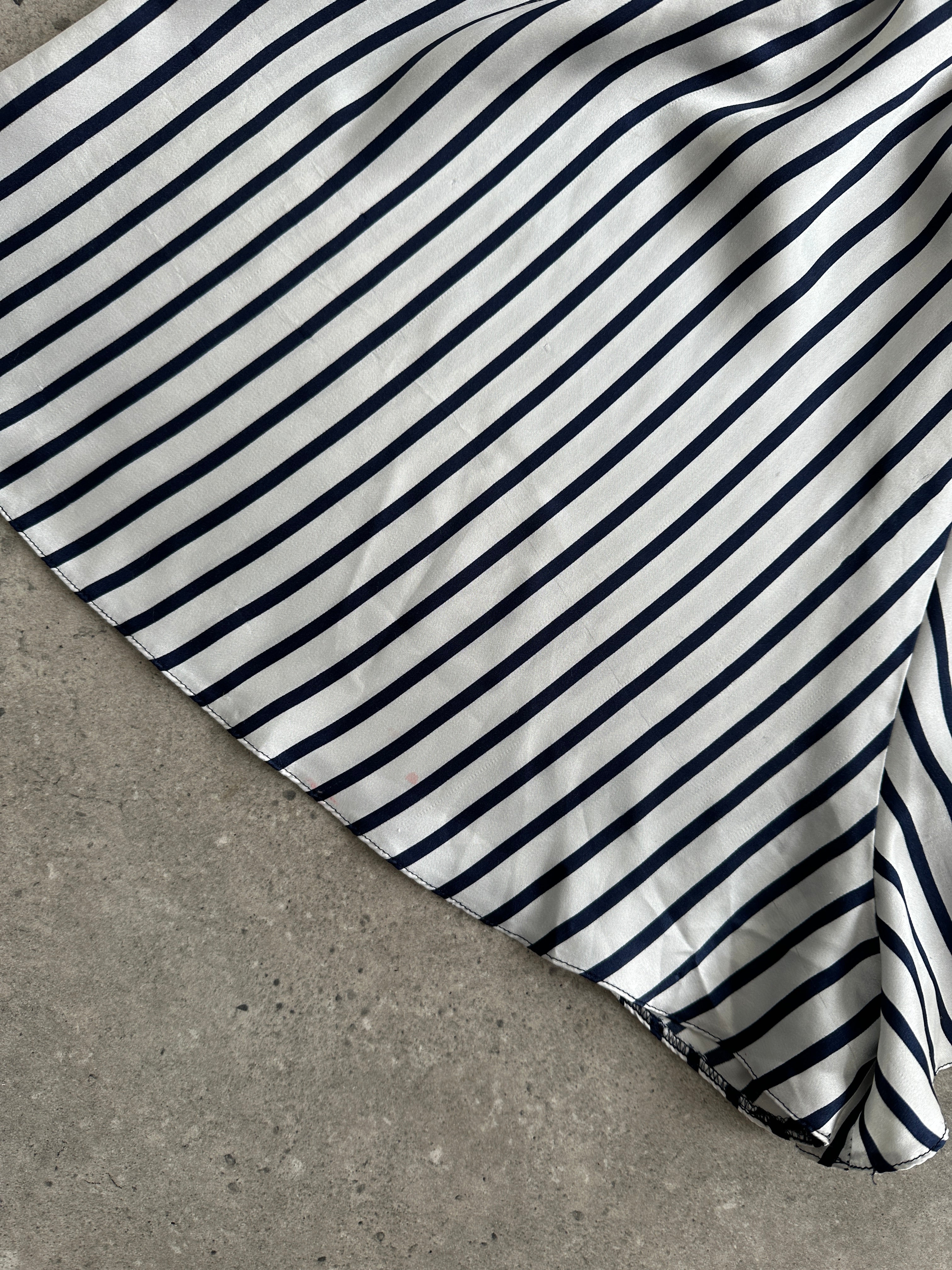 St Michael satin stripe two-piece shirt and shorts set in M/L size, casual vintage men's clothing, lightweight and stylish.