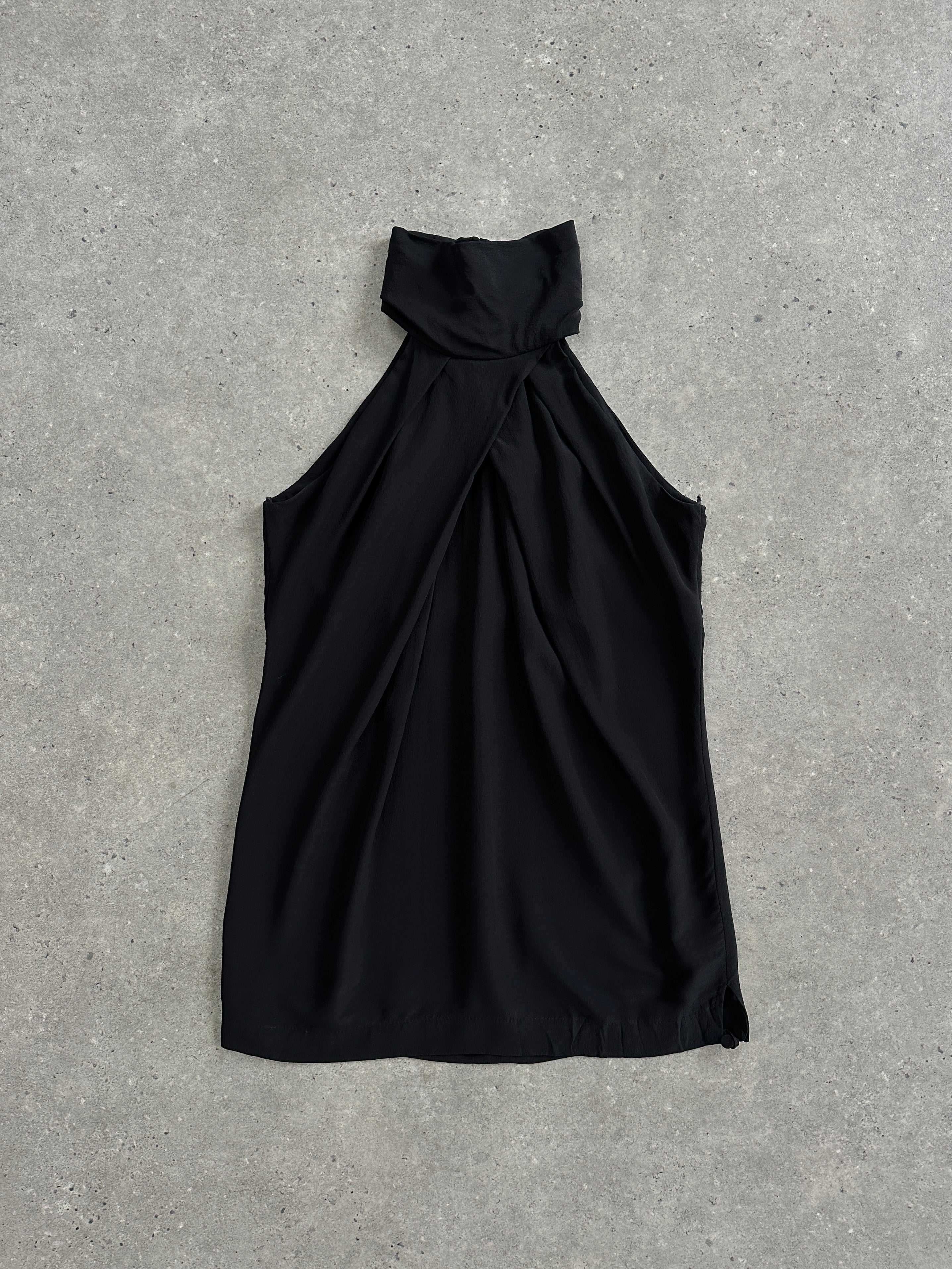 Vintage vintage halter neck layered tank top in size small, featuring a stylish layered design and halter neckline.