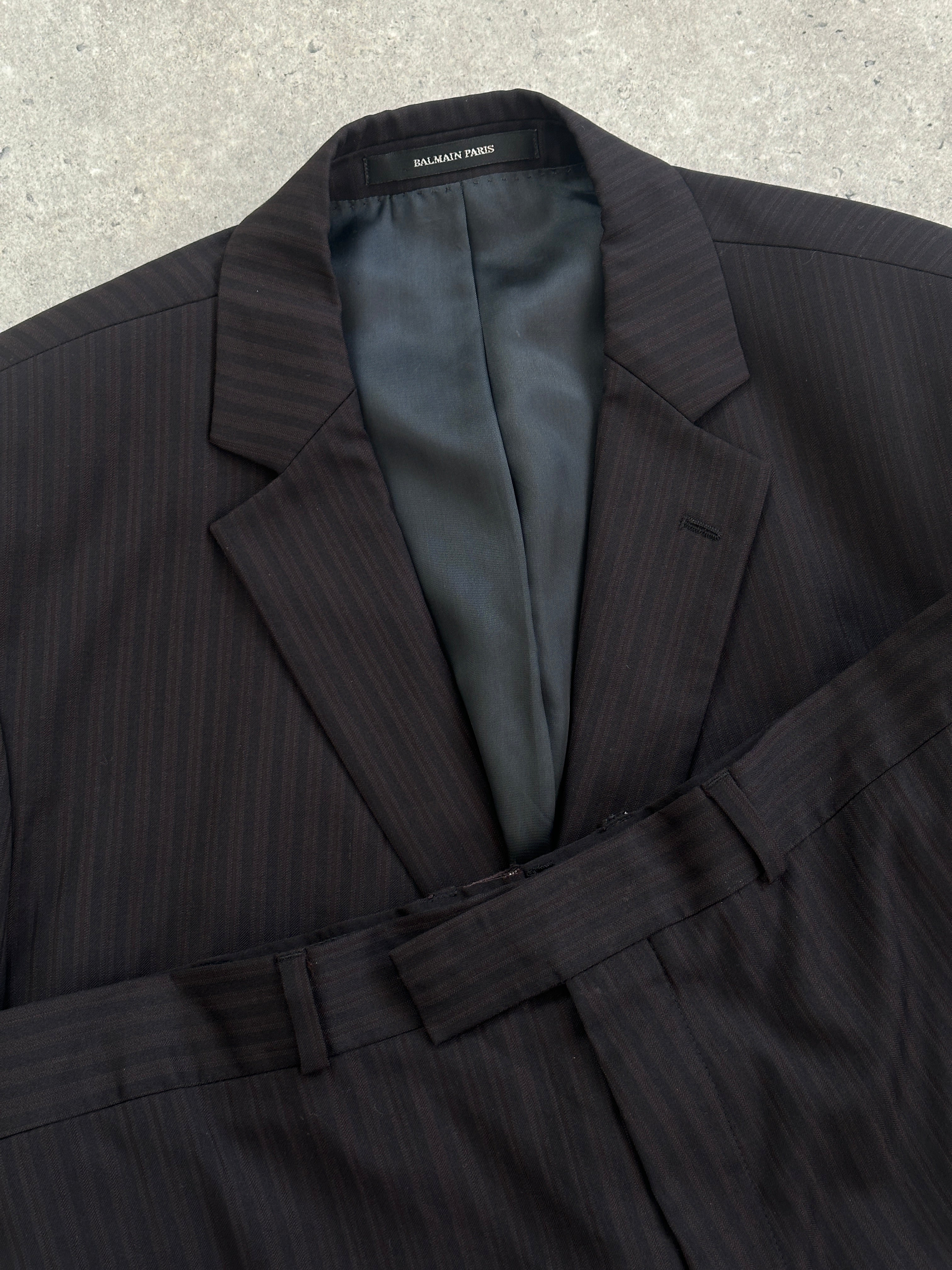 Balmain Pinstripe Pure Wool Single Breasted Suit - 44S/W34 - SYLK