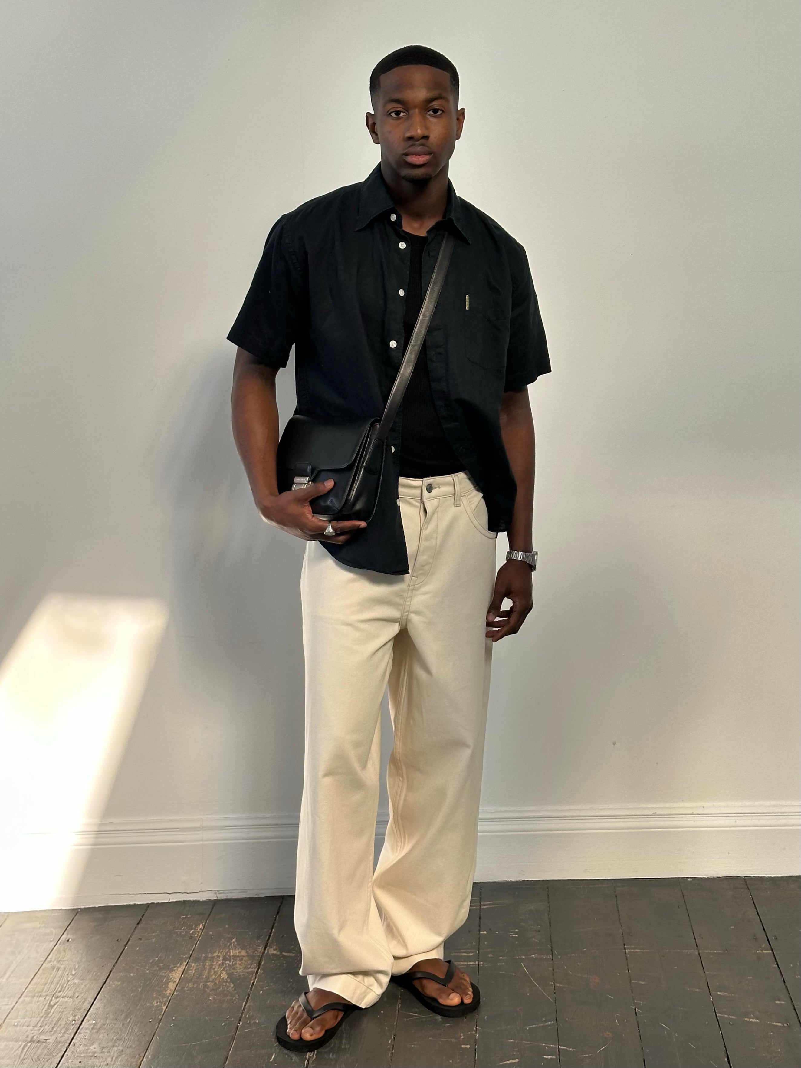 Armani Jeans 1990s Pure Cotton Short Sleeve Shirt - M