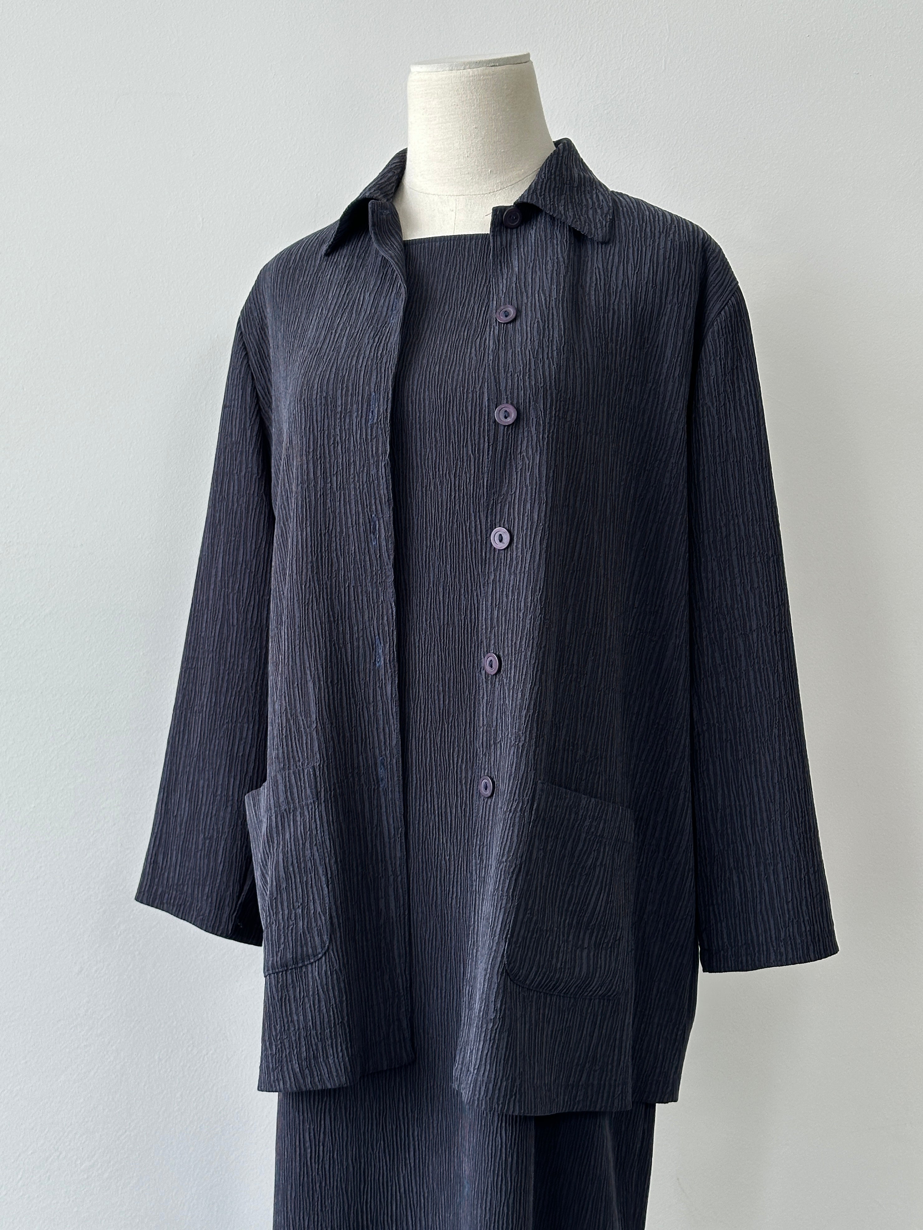St Michael 1990s two-piece cupro textured set, size L, featuring a matching top and skirt in vintage fashion style.